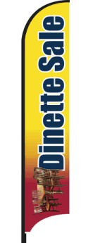 Feather Flag Banner for Dinette Sale - Lightweight & Durable Outdoor Advertising Flag (Flag Only) - Perfect for Retail Stores, Car Dealerships & Grand Openings