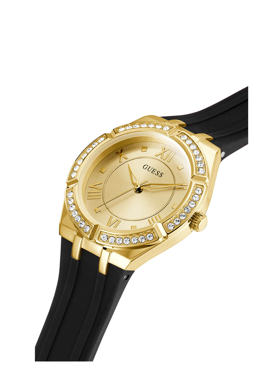 Luxury Black and Gold Glitz Cosmo Watch for Women - Elegant Fashion Accessory for Parties, Events, and Everyday Wear