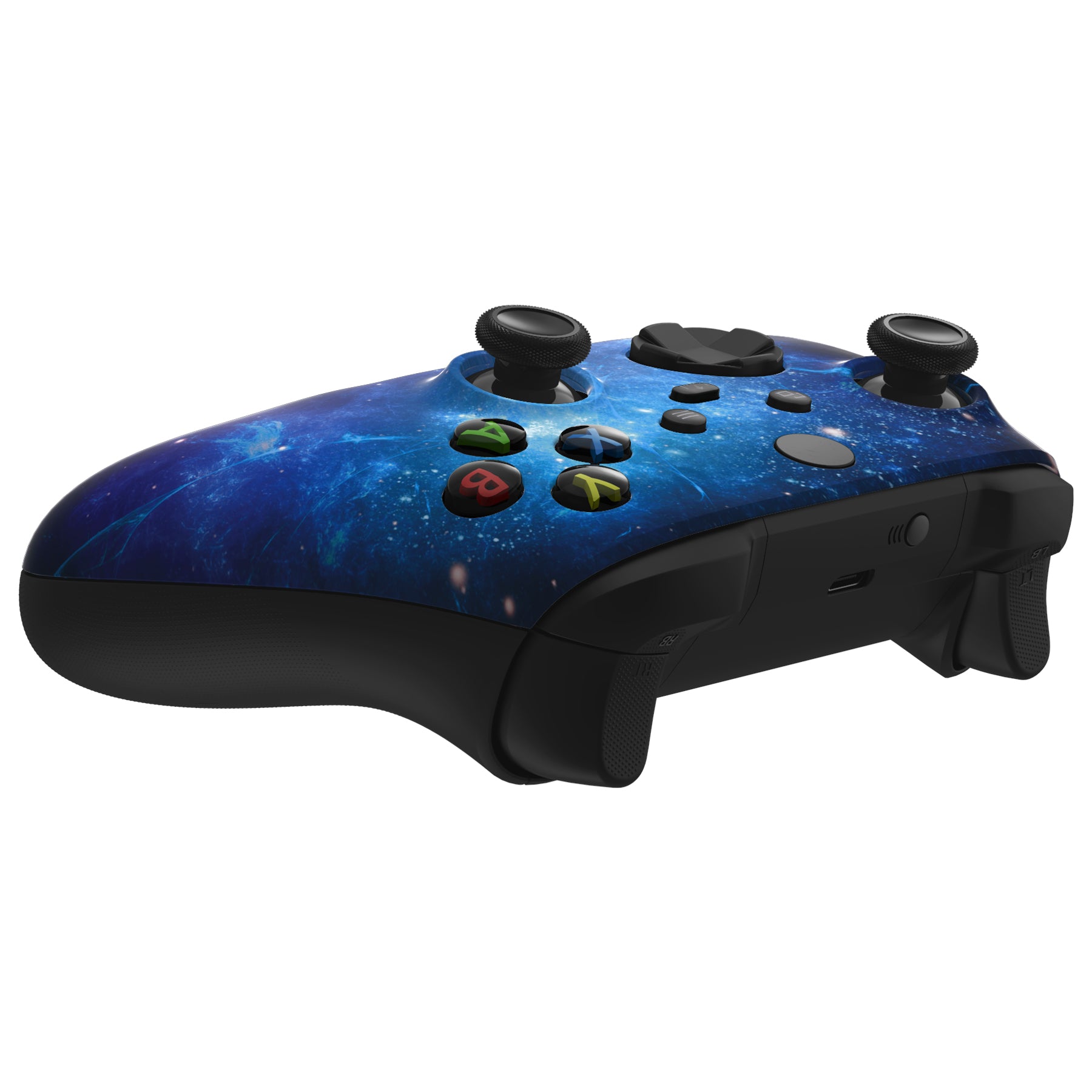 eXtremeRate Blue Nebula Replacement Front Housing Shell for Xbox Series X & S Controller - Customize Your Gaming Experience for Enhanced Comfort and Style