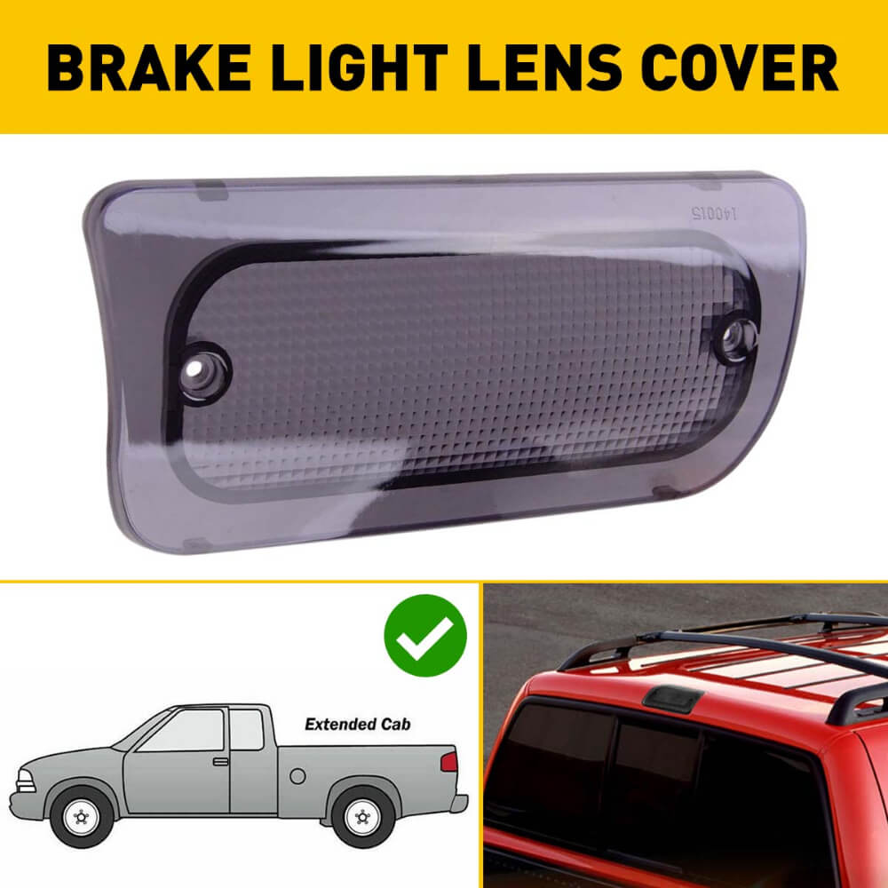 AUXITO 3rd Brake Light Lens Cover Replacement for 1994-2004 Chevy S10 & GMC Sonoma Extended Cab | Durable Red Plastic Housing | Enhances Rear Visibility & Safety | Perfect for Truck Upgrades & Night Driving