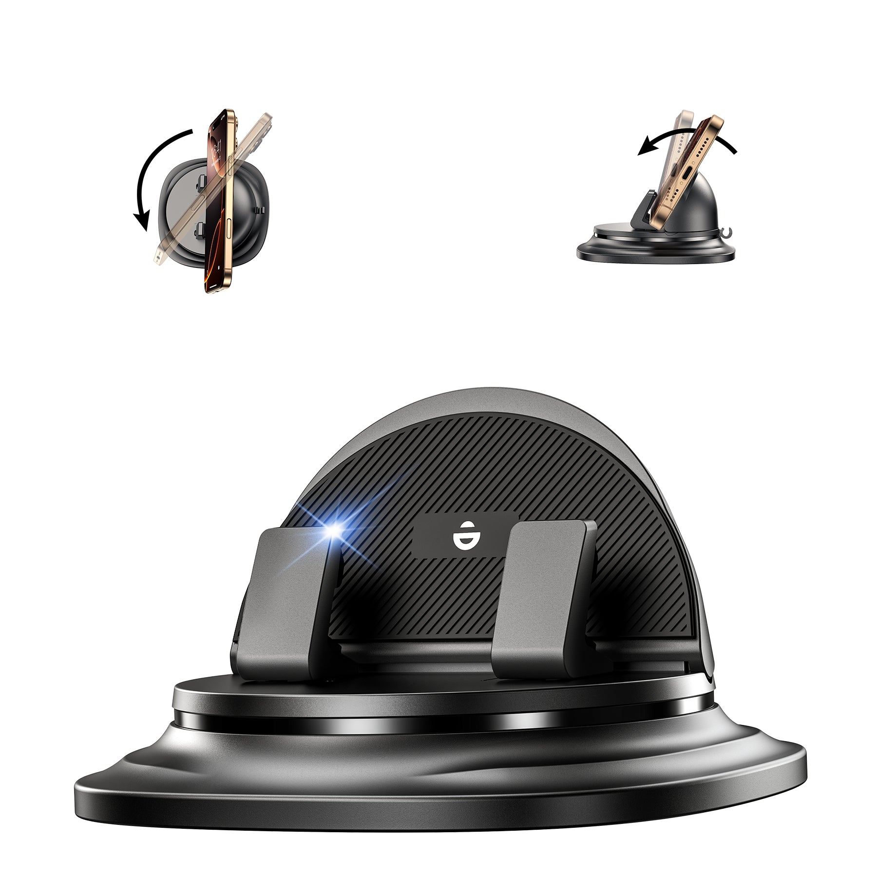 Dashboard Phone Mount for Car - 360° Rotatable Anti-Slip Phone Holder, Universal Car Phone Stand for iPhone, Samsung, GPS Navigation - Perfect for Commuting, Road Trips & Hands-Free Driving