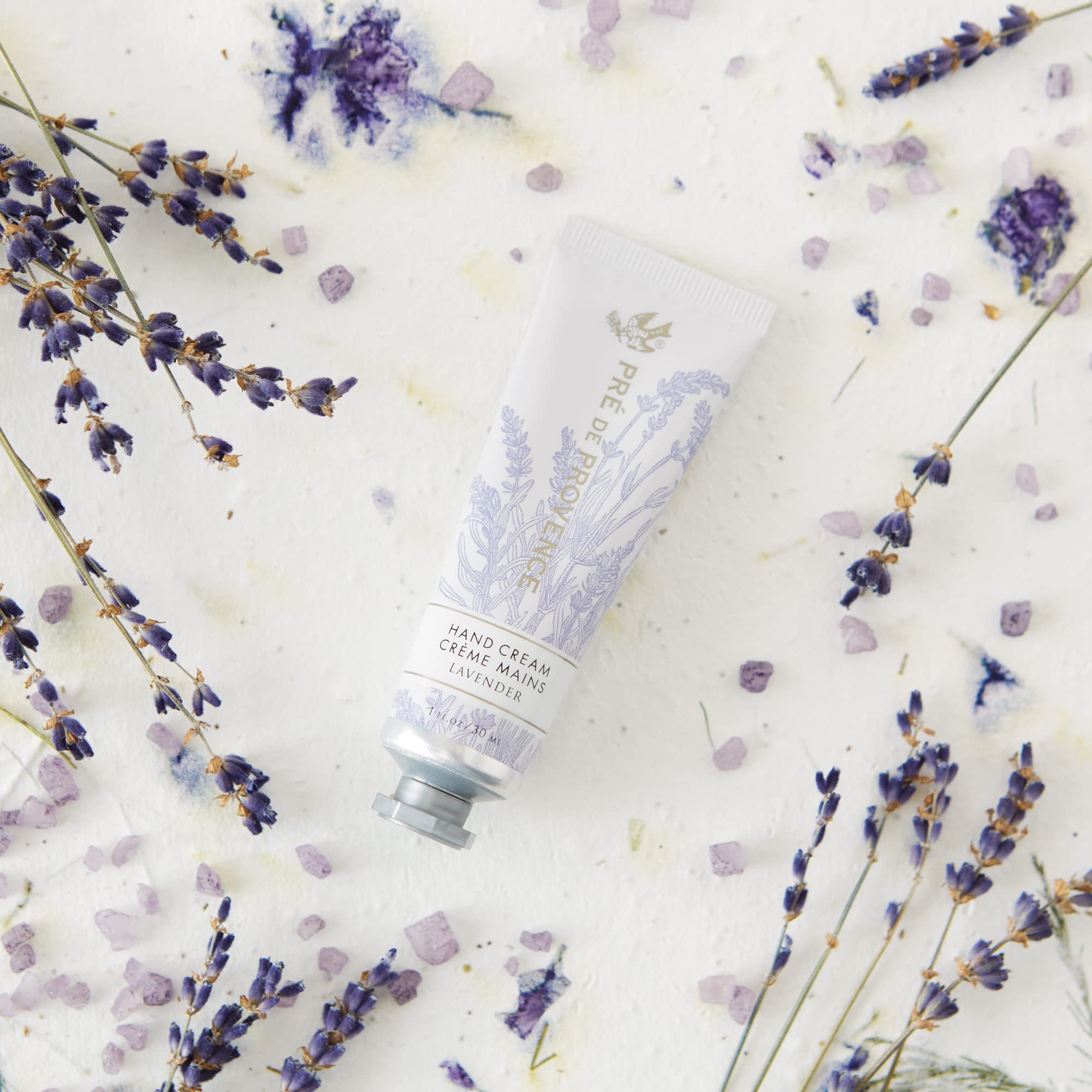 Pre de Provence 20% Natural Shea Butter Hand Cream - Lavender Scented, Deep Moisturizing & Repairing Dry Skin Care (1 oz) | Perfect for Winter Dry Hands, Cracked Heels & Overnight Nourishment