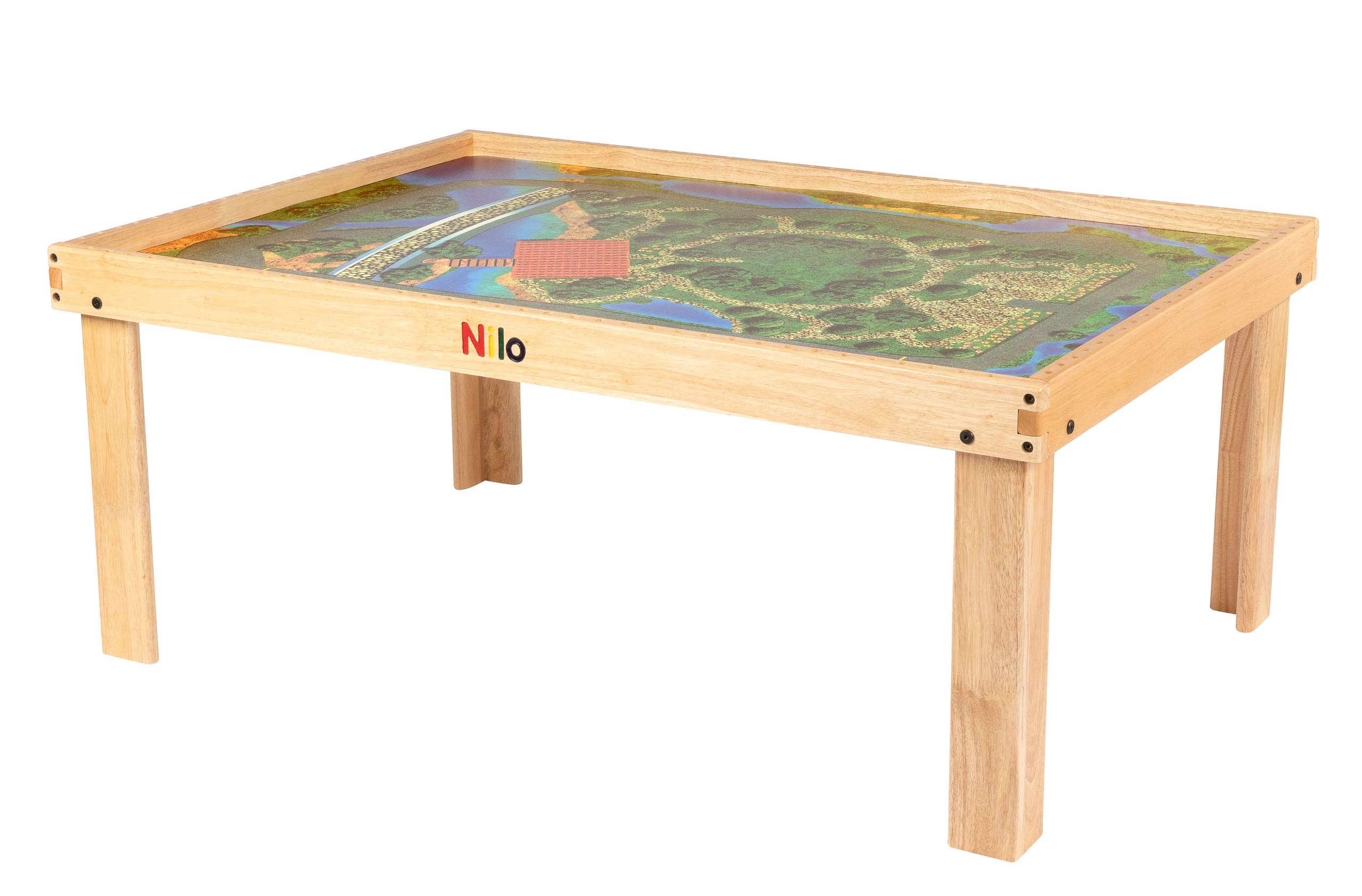 NILO Kids Activity Table Set with Detachable Two-Sided Lego Duplo Baseplates - 32x48x20 Play Table with Graphic Playmat for Creative Building & Learning | Perfect for Preschool Playrooms, Daycare Centers & Home Education