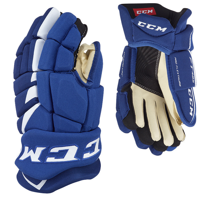 CCM JetSpeed FT485 Junior Hockey Gloves - Lightweight Protective Gear for Youth Players - Perfect for Ice Hockey Practice & Games