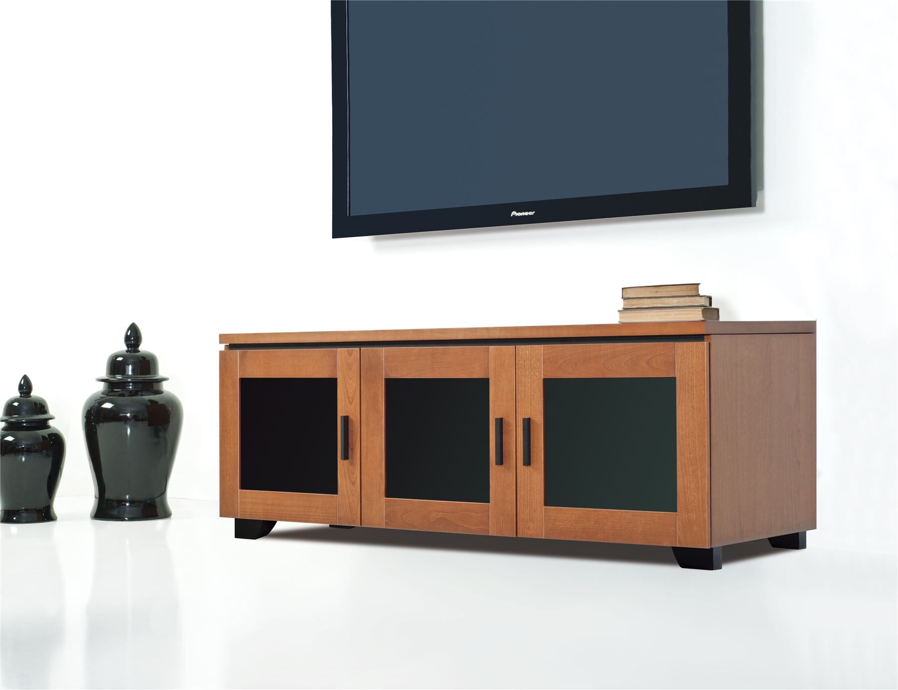 Salamander Elba 237 Triple Wide Audio Video TV Media Cabinet - Perfect for Home Theater, Living Room & Entertainment Center Storage