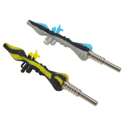 Premium Titanium Nectar Collector Kit for Dabbing - Portable Honey Straw with Glass Jar & Silicone Mouthpiece - Perfect for Concentrates, Wax, Oil & Shatter - Essential Dab Tool for On-the-Go Use