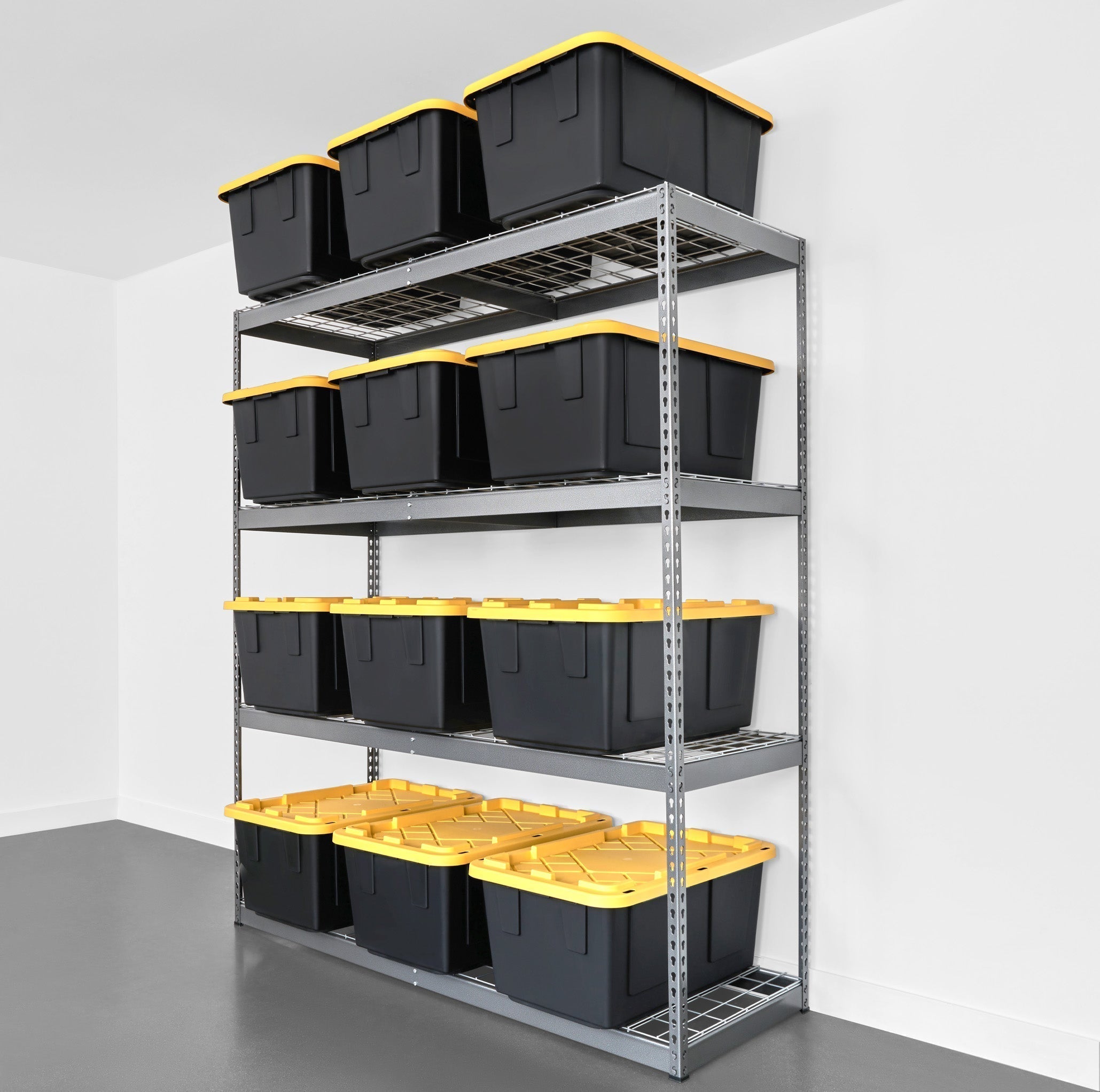 Heavy Duty Garage Shelving Unit 24x72x84 Inches - Sturdy Metal Storage Rack for Garage, Basement & Warehouse Organization - Perfect for Storing Tools, Boxes & Home Supplies