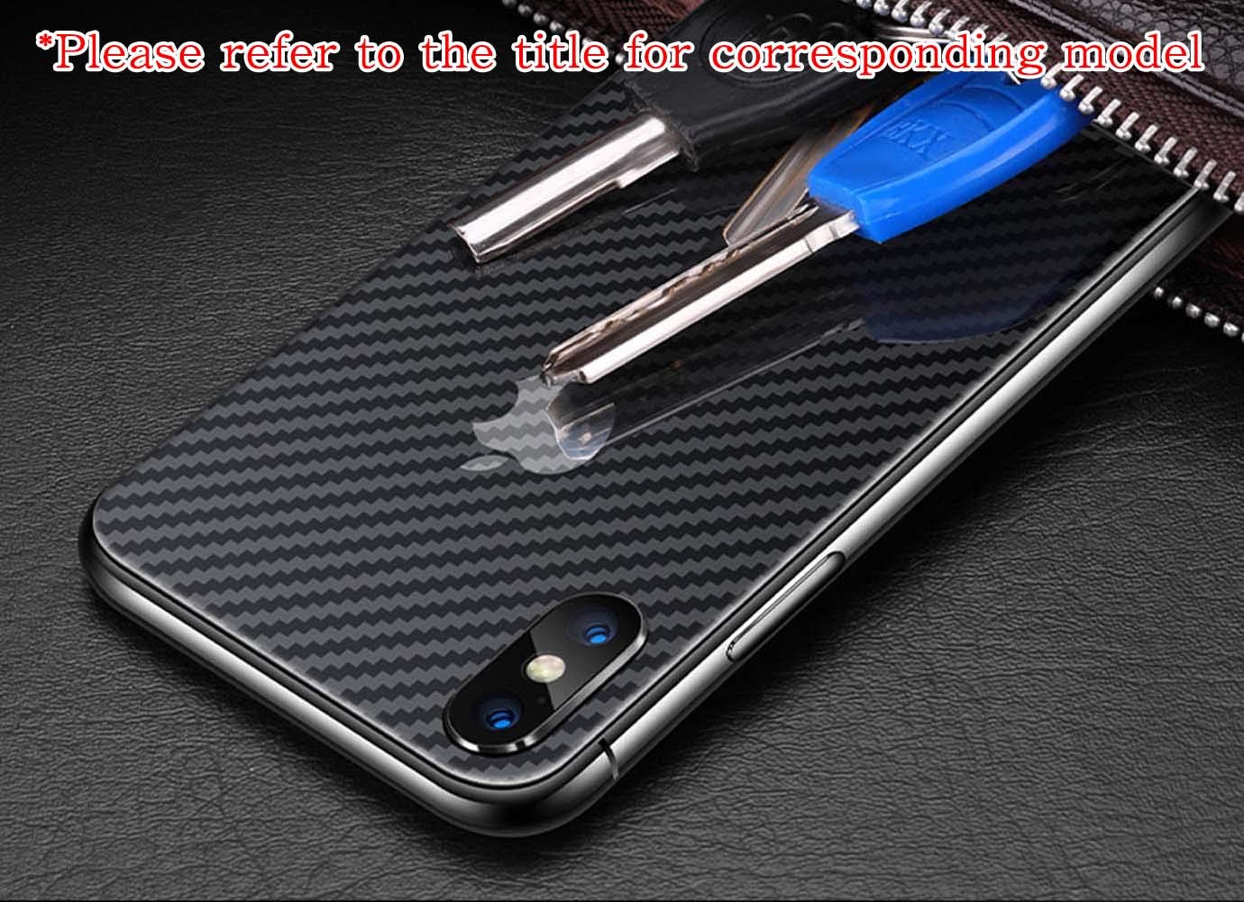 2 Pack Xiaomi Mi A2 Lite Back Protector Film - Black Carbon TPU Protective Cover (Not Tempered Glass) | Scratch Resistant | Perfect for Daily Use, Travel & Outdoor Activities