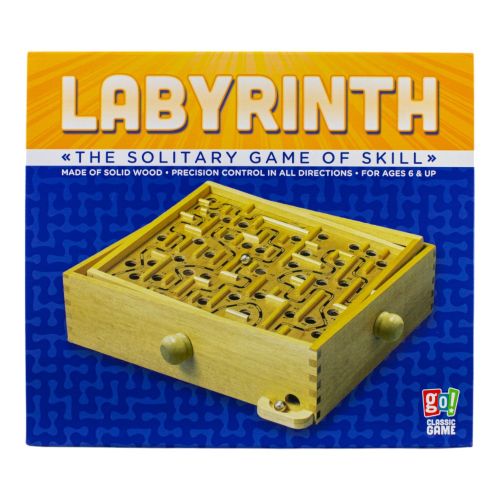 Classic Wooden Labyrinth Maze Puzzle Game - Brain Teaser & Hand-Eye Coordination Toy for Kids & Adults - Perfect for Family Game Night, Party Favors & Stress Relief