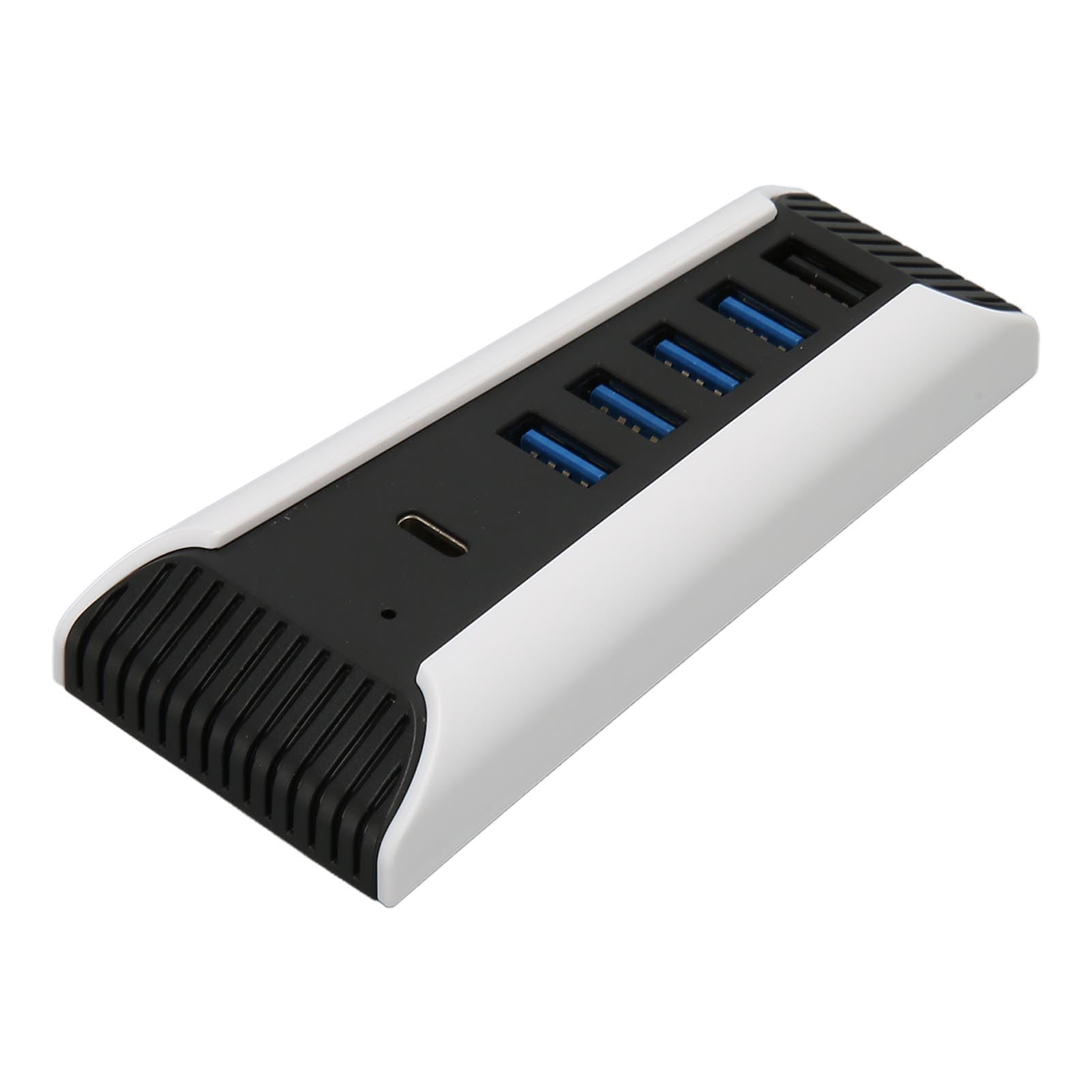 PS5 USB Hub 5-Port High-Speed Expansion Hub with 4 USB 2.0 Ports & 1 USB-C Port - Compatible with Keyboard, Mouse, Controller Chargers & External Drives - Plug & Play for Gaming Setup & Home Office