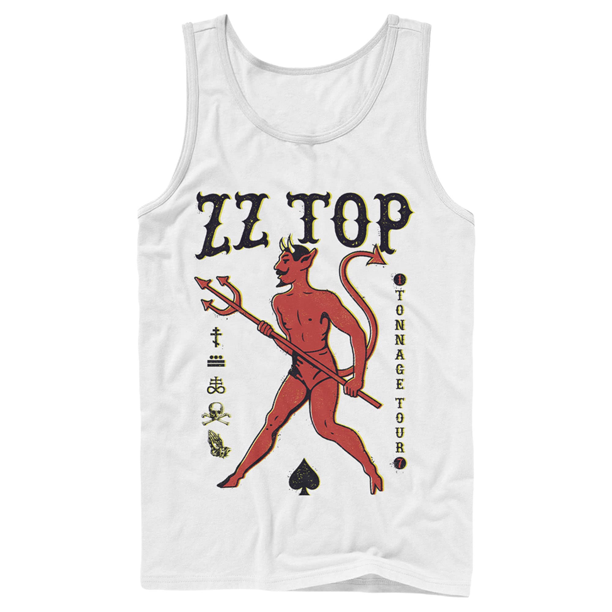 ZZ TOP Devil Spades Men's Sleeveless Tank Top - Rock Band Graphic Tee for Concerts, Parties & Casual Wear