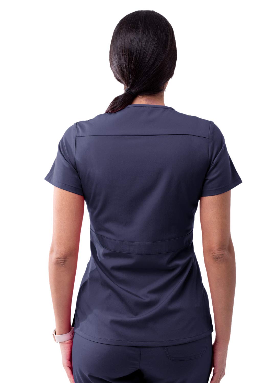 Adar Pro Women's Scrubs - Stylish Tailored Peplum Scrub Top for Nurses, Doctors & Healthcare Professionals | Comfortable Medical Uniform for Long Shifts