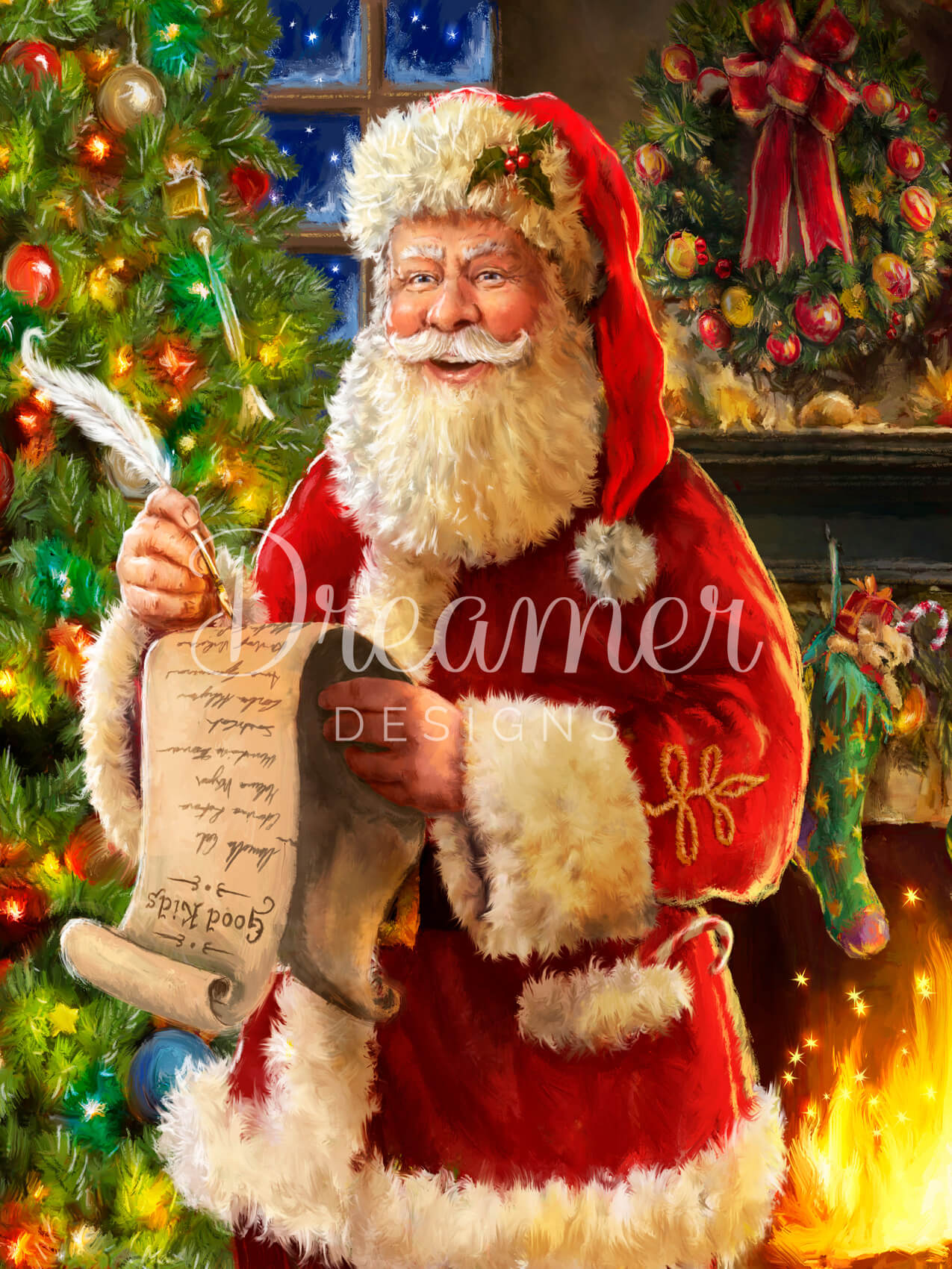 Checking His List - Personalized Christmas Stocking for Kids & Adults - Perfect for Holiday Decorations & Gift Giving