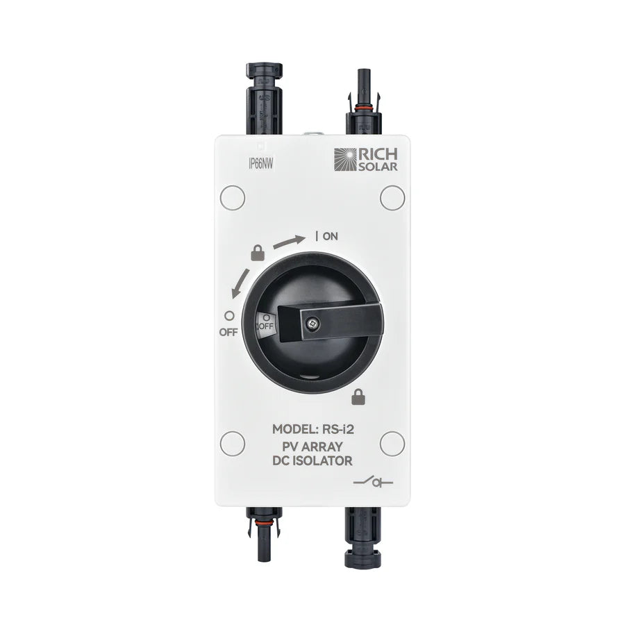 1500V 32A Solar PV DC Quick Disconnect Switch - 2 Pole 1 String RS i2 for Solar Panel Systems | Ideal for Residential & Commercial Solar Installations