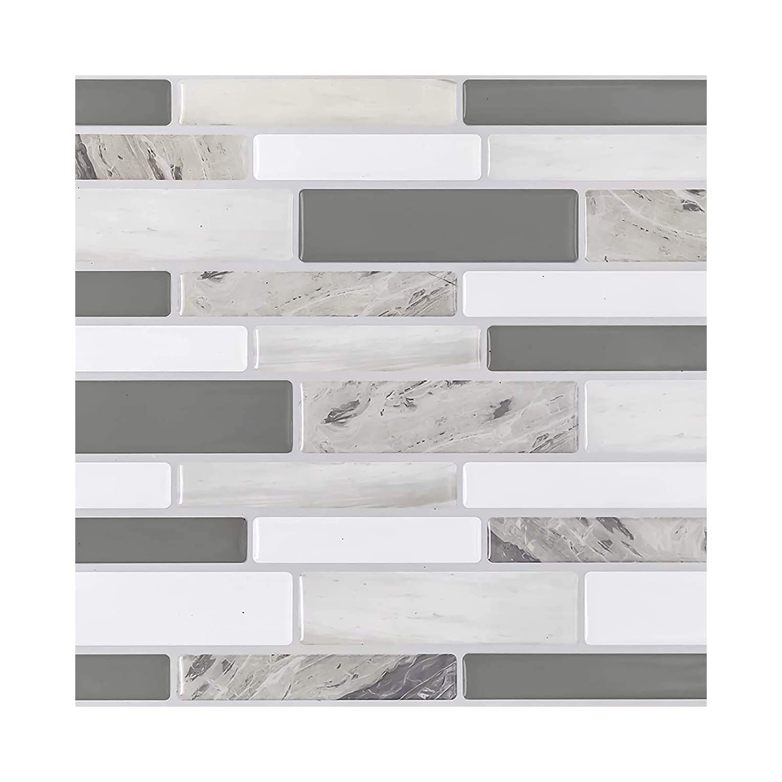 10-Pack Crystal Self-Adhesive 3D Wall Stickers - 10x10cm Waterproof Tile Decals for Kitchen & Bathroom - DIY Removable Home Decor, Modern Art Decoration (#019) | Perfect for Upgrading Backsplashes, Furniture, Mirrors & Creative Wall Designs