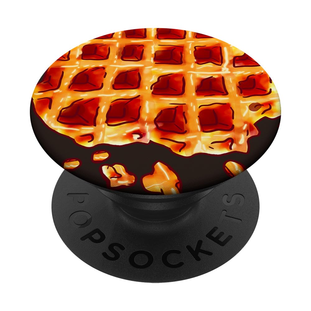 Premium Belgian Waffle Syrup - Authentic Breakfast Topping, Sweet Snack & Waffle Lover Gift - PopSockets Swappable PopGrip for Phones - Perfect for Brunch, Desserts & Foodie Gifts
