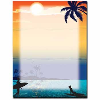 Endless Summer Letterhead Laser & Inkjet Printer Paper - 25 Sheets Pack for Home Office, Business Correspondence & Professional Documents