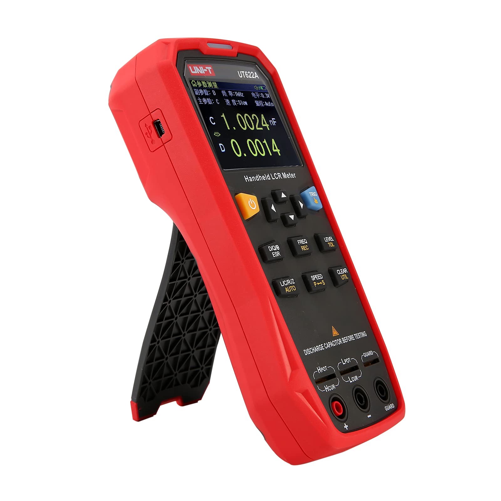 UNI-T UT622A Digital LCR Meter - Handheld Inductance Capacitance Resistance Tester with High Precision, Backlight & Data Hold | Industrial Component Testing, Capacitor ESR Meter for Electronics Repair & Circuit Analysis