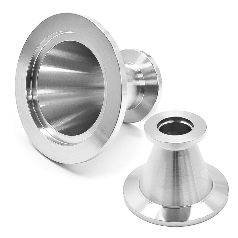 304 Stainless Steel Vacuum Conical Reducer Adapter - NW/KF-40 to NW/KF-16 Flange Fitting for Laboratory & Industrial Vacuum Systems | High-Quality Vacuum Connection Solution for Scientific Equipment & Semiconductor Applications
