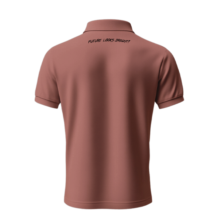 Future Looks Bright Lion Shield Premium Red Polo Shirt for Men - Comfortable Cotton Golf Shirt for Casual Wear & Business Outfits