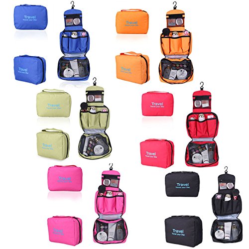 Hanging Travel Toiletry Bag for Women - Waterproof Cosmetic Organizer with Multiple Pockets for Makeup, Skincare & Jewelry - Perfect for Bathroom, Gym, Camping & Vacation