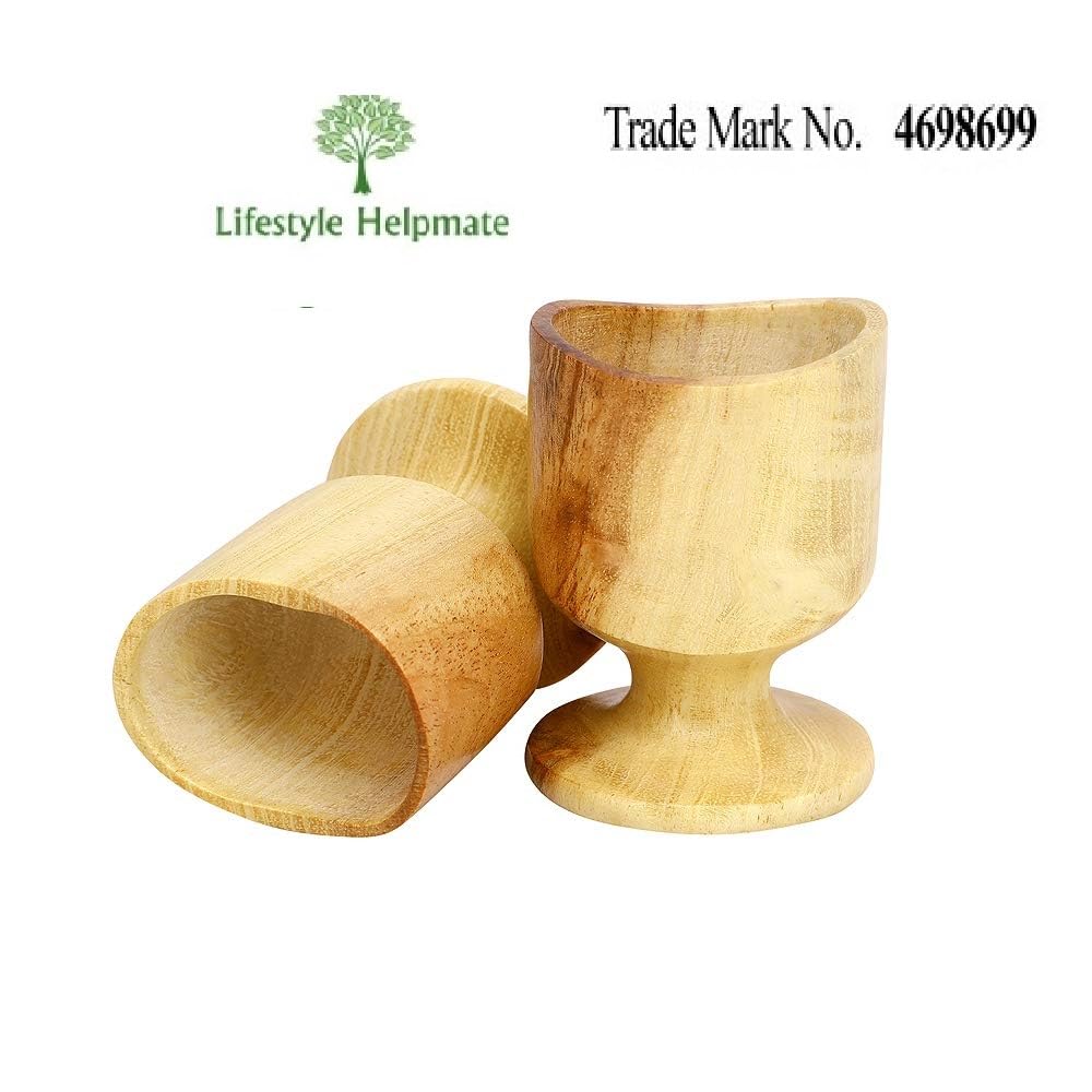Organic Neem Wood Eye Wash Cups - Ayurvedic Healing & Effective Eye Rinse Cleansing (2 Pack) - Comfortable & Natural Solution for Eye Care, Perfect for Daily Use, Travel, and Ayurvedic Healing Rituals