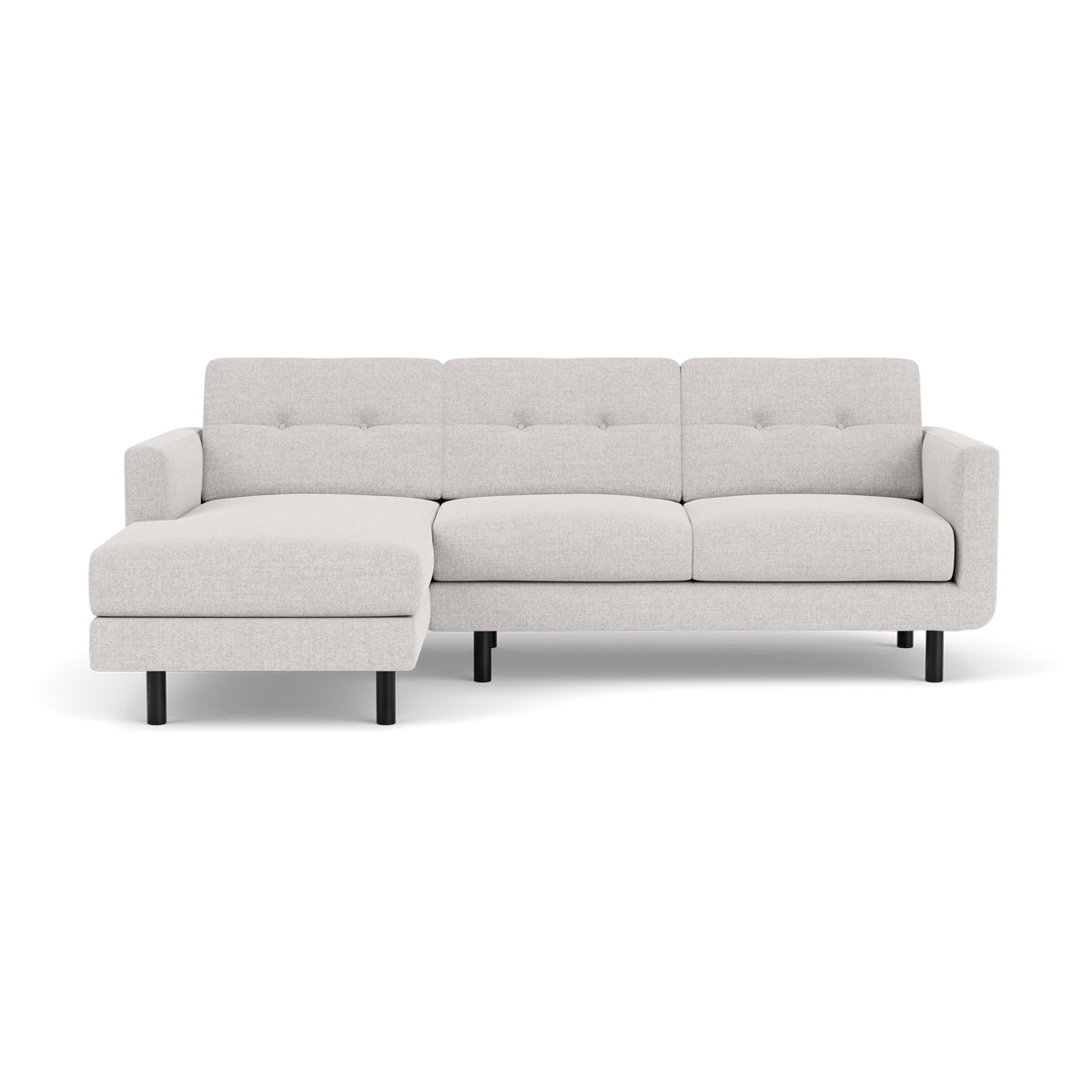 Conrad Fabric Left Chaise Sofa - Modern L-Shaped Sectional Couch with Reversible Chaise Lounge for Living Room, Apartment & Home Theater Comfortable Seating