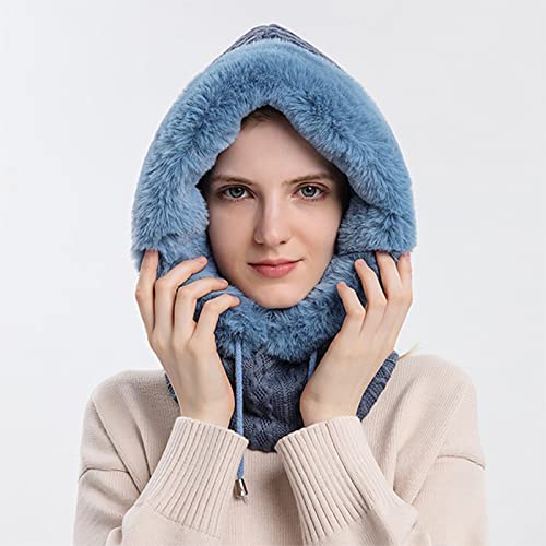 Women's Fleece Ski Mask Balaclava - Winter Face Cover Hood with Neck Protection for Skiing, Snowboarding, Hiking & Dog Walking - Cold Weather Outdoor Sports Accessory
