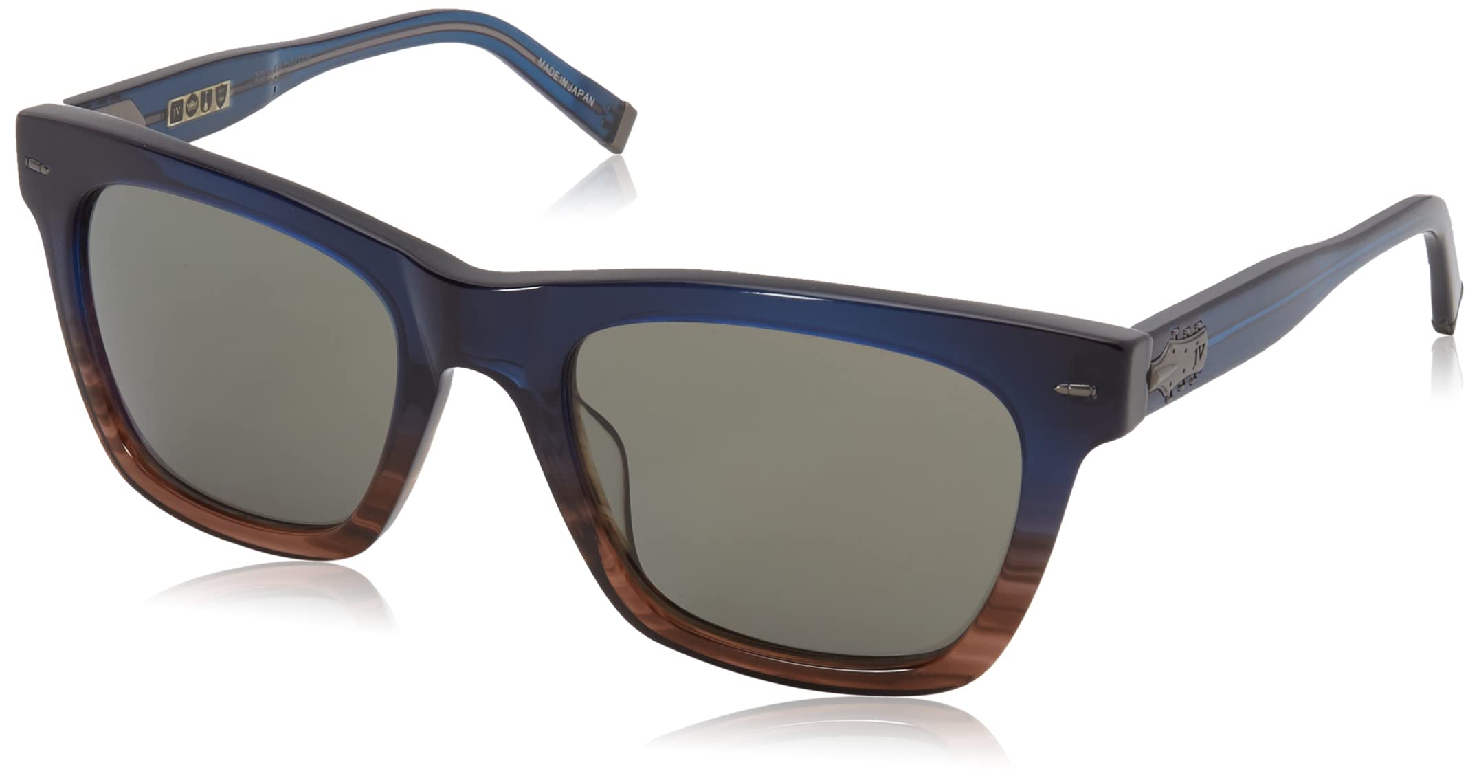 John Varvatos V510 Square Sunglasses for Men - UV Protection, Polarized, Retro Style - Perfect for Driving, Beach, and Outdoor Activities