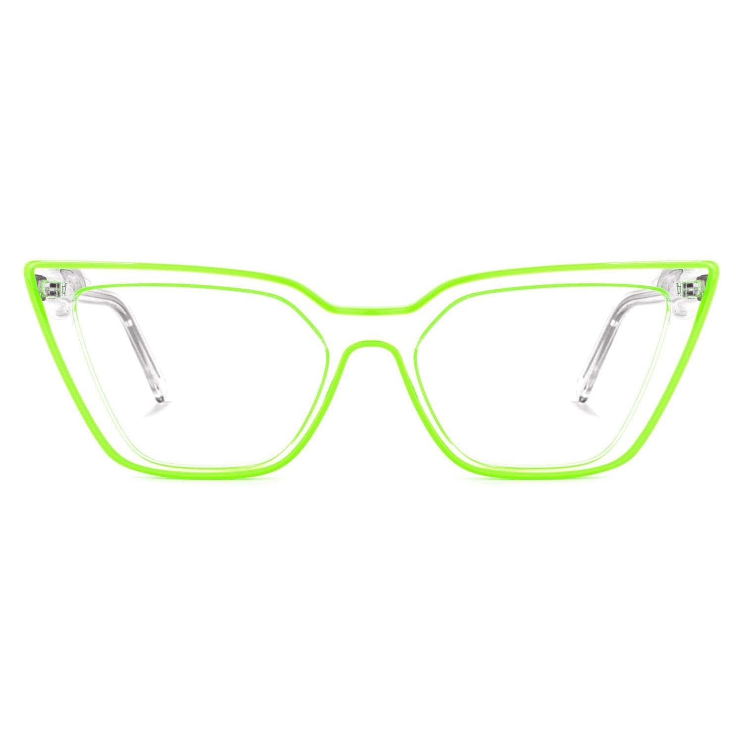 Zeelool Stylish Acetate Oversized Cat Eye Blue Light Blocking Glasses for Women - 100% UV400 Protection Computer Glasses (Yosef WA609979) - Perfect for Office Work, Screen Time & Digital Eye Strain Relief