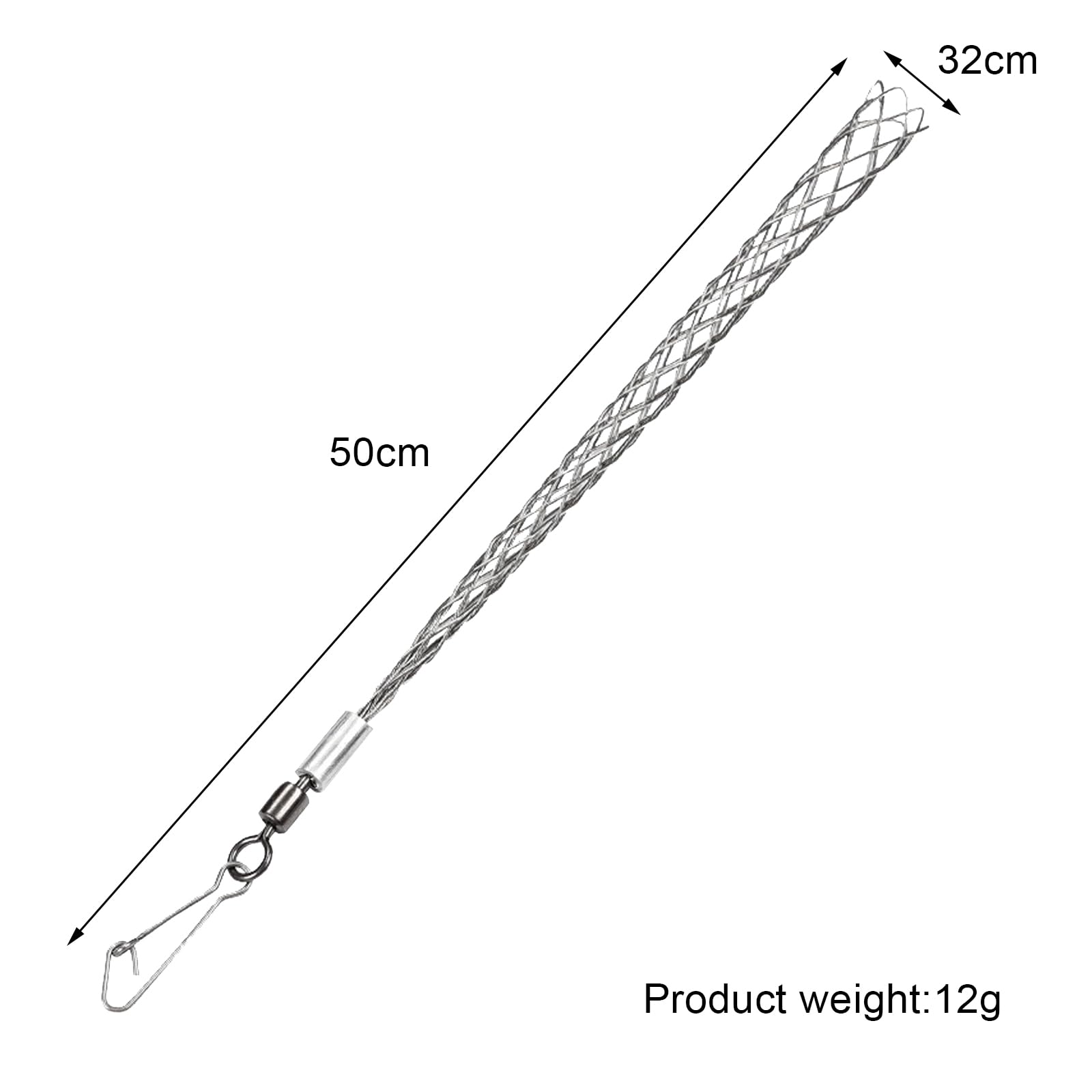 2 Pcs Metal Cable Puller Socks - 1/2 Inch Wire Pulling Grip Tools for Electrical Work, Heavy Duty Mesh Cable Pulls for Light & Thick Cables - Perfect for Electricians, Construction, and DIY Home Wiring Projects