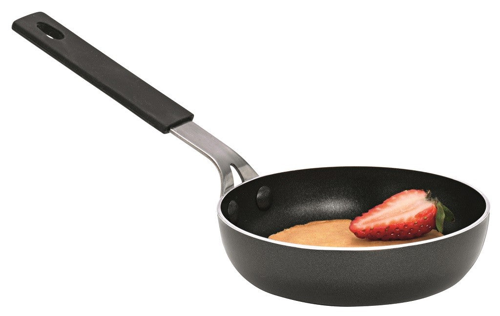 Avanti Mini Frypan 14cm Non-Stick Skillet - Perfect Black Frying Pan for Eggs, Pancakes & Small Meals | Ideal for Dorms, Camping & Small Kitchens