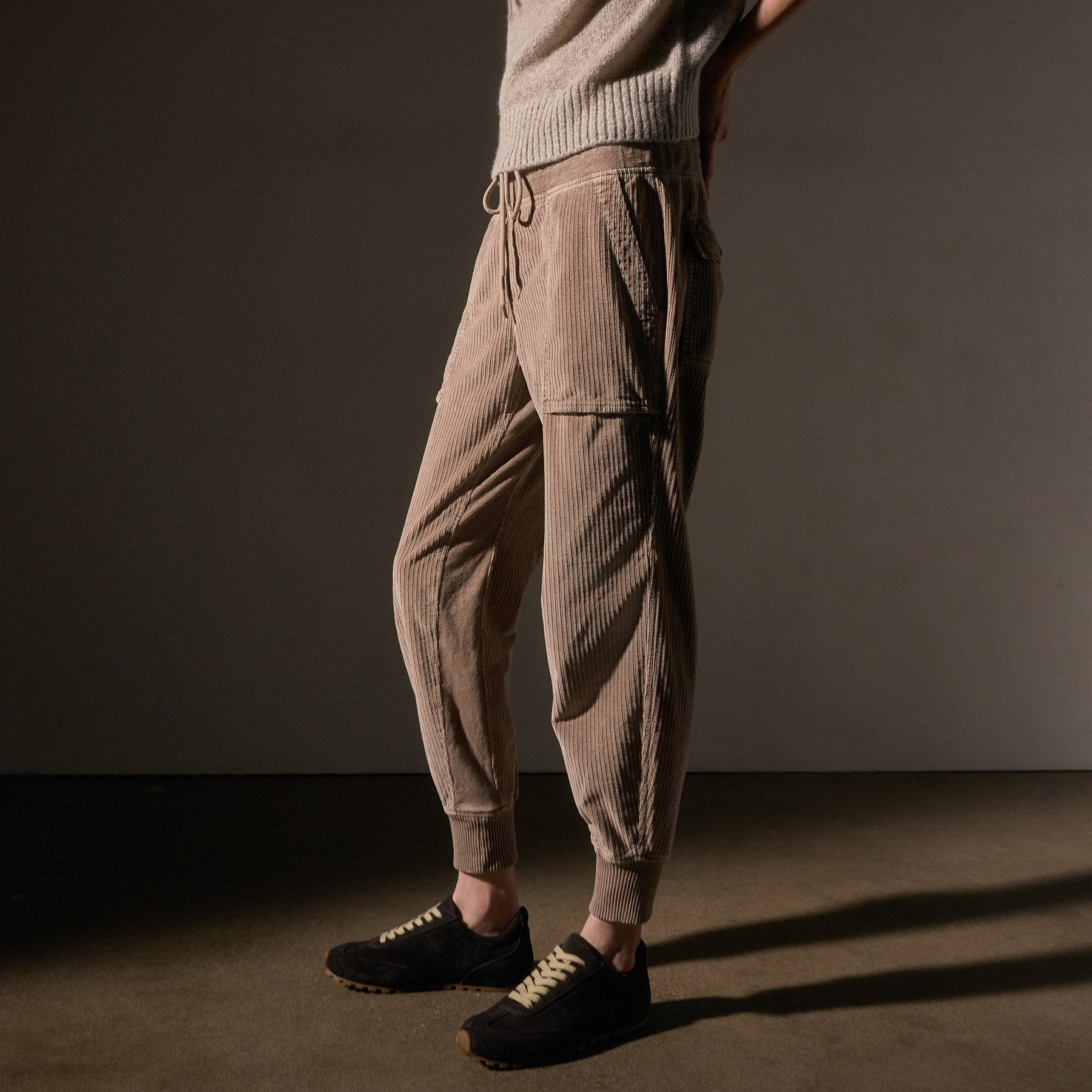 Stylish Corduroy Mixed Media Pants in Coyote Pigment - Perfect for Casual Wear & Outdoor Adventures