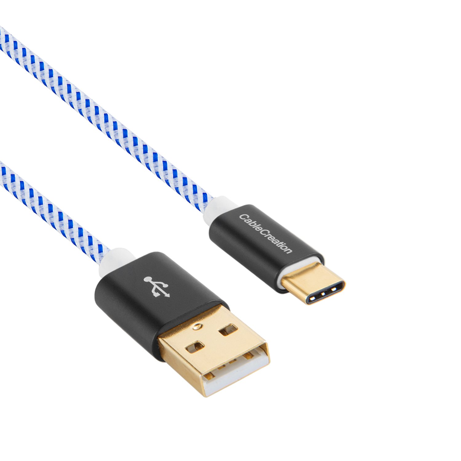 CableCreation 10FT USB C to USB A Fast Charging Cable - 3A 480Mbps Braided Nylon Cord for MacBook Pro/Air, iPad Pro, Chromebook, Pixel, Galaxy S22/S21/S20 - Durable 3M Blue Cable for Home, Office & Travel Charging