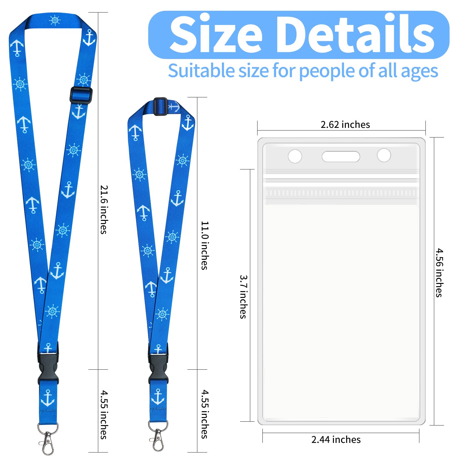 Cruise Ship Card Lanyards - 3 Pack Adjustable with Buckles for Travel Essentials