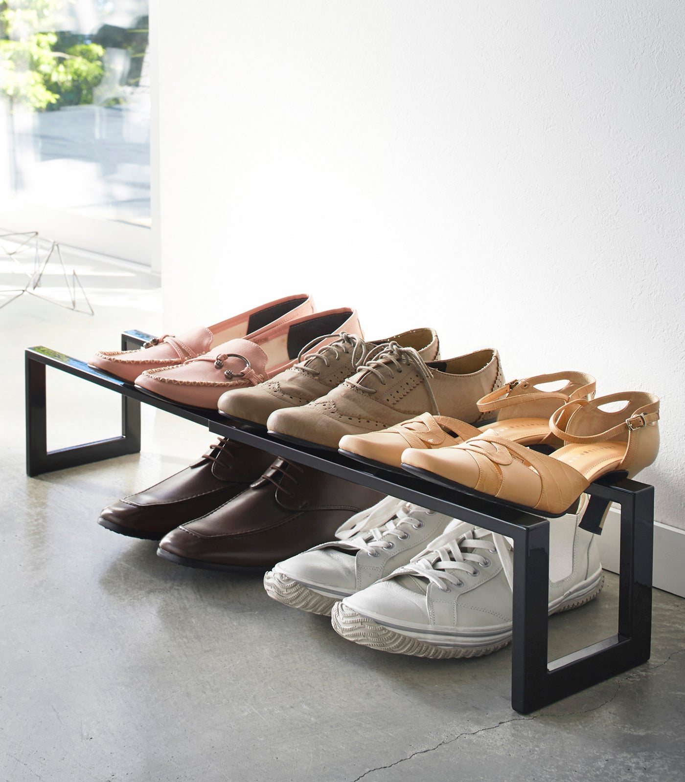 Expandable Shoe Rack - 6 Tier Heavy Duty Steel Shoe Organizer for Closet, Entryway, or Mudroom Storage - Space Saving Shoe Shelf for Men, Women & Kids