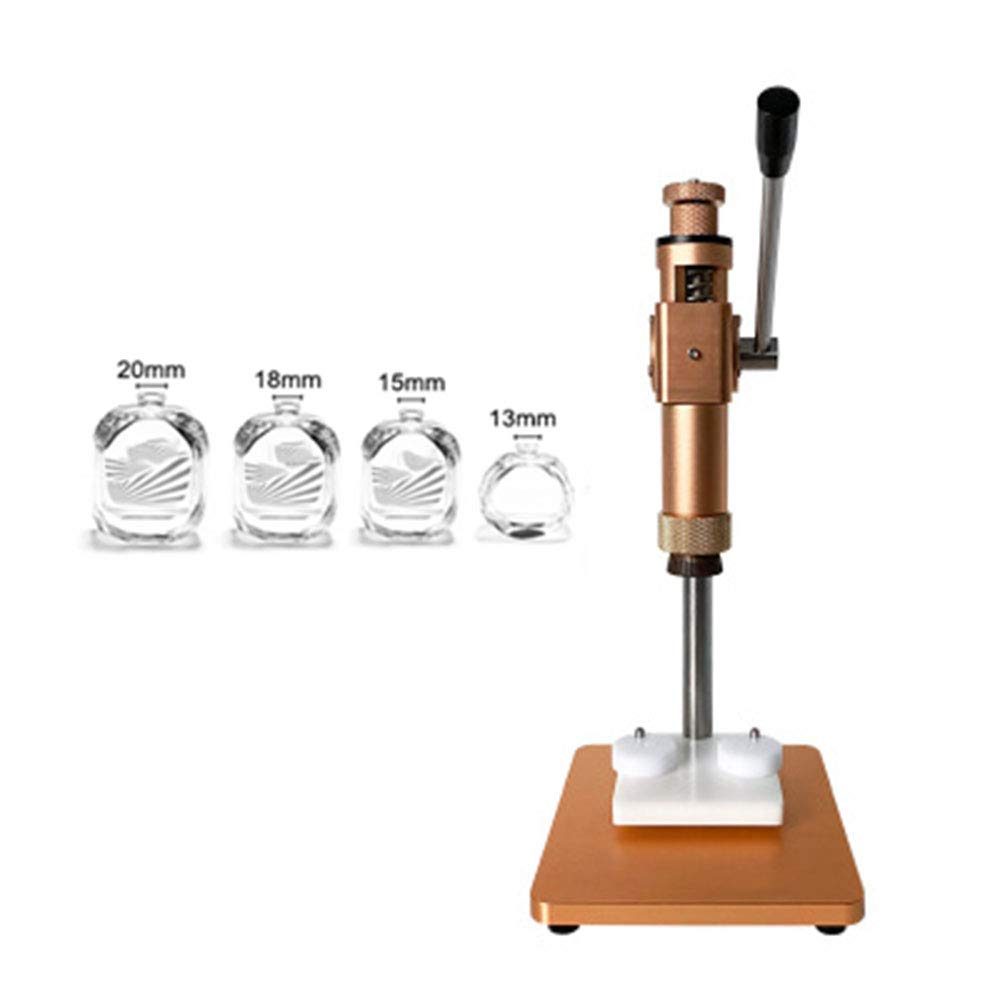 Manual Crimping Machine - 15MM Metal Cap Press for Perfume & Spray Bottles - Handheld Capping Tool for DIY Cosmetics, Essential Oils & Liquids - Home & Professional Use