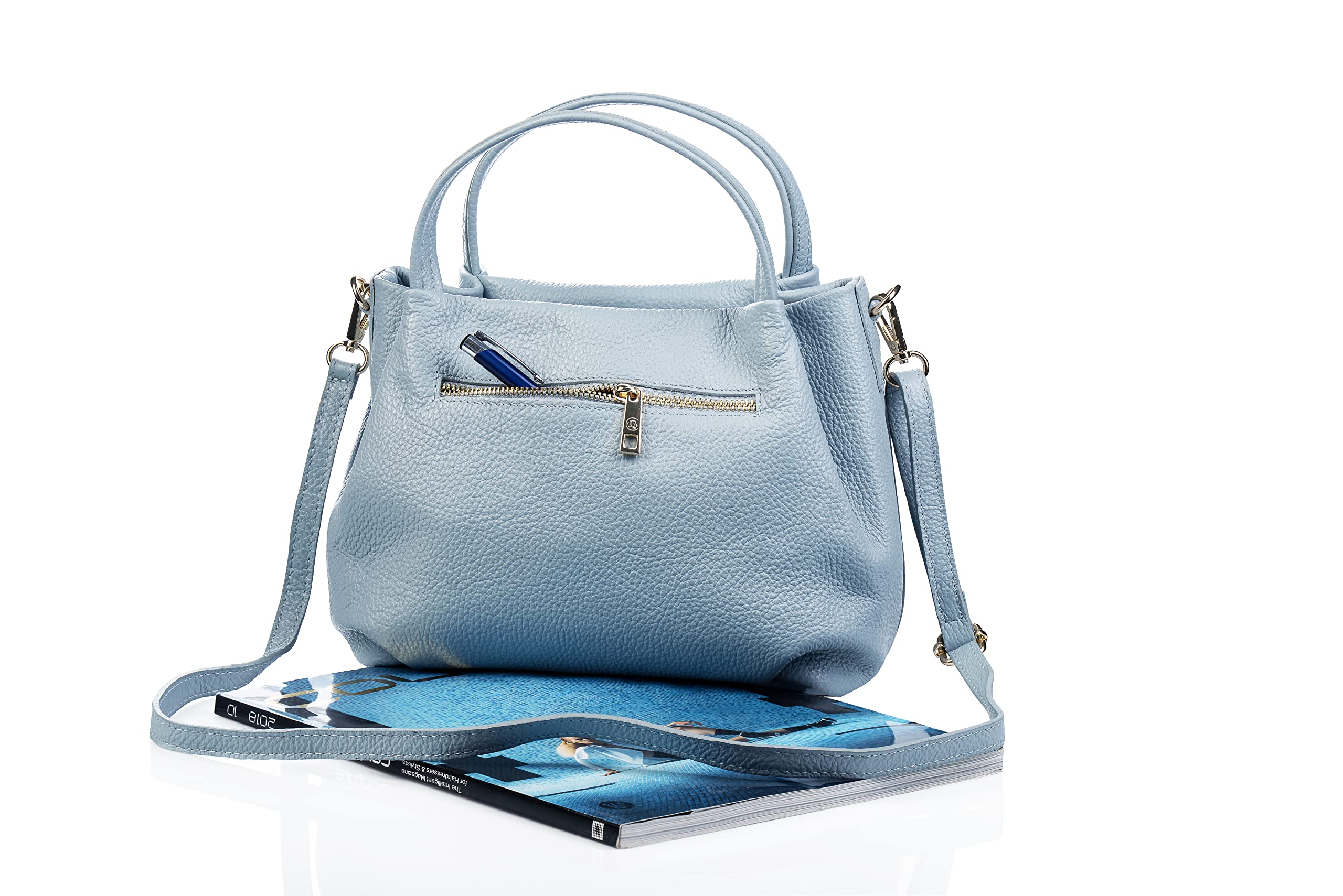 Baroncelli Genuine Italian Leather Purse for Women - Soft Medium Shoulder Crossbody Bag Handmade in Italy - Perfect for Work, Travel & Everyday Use