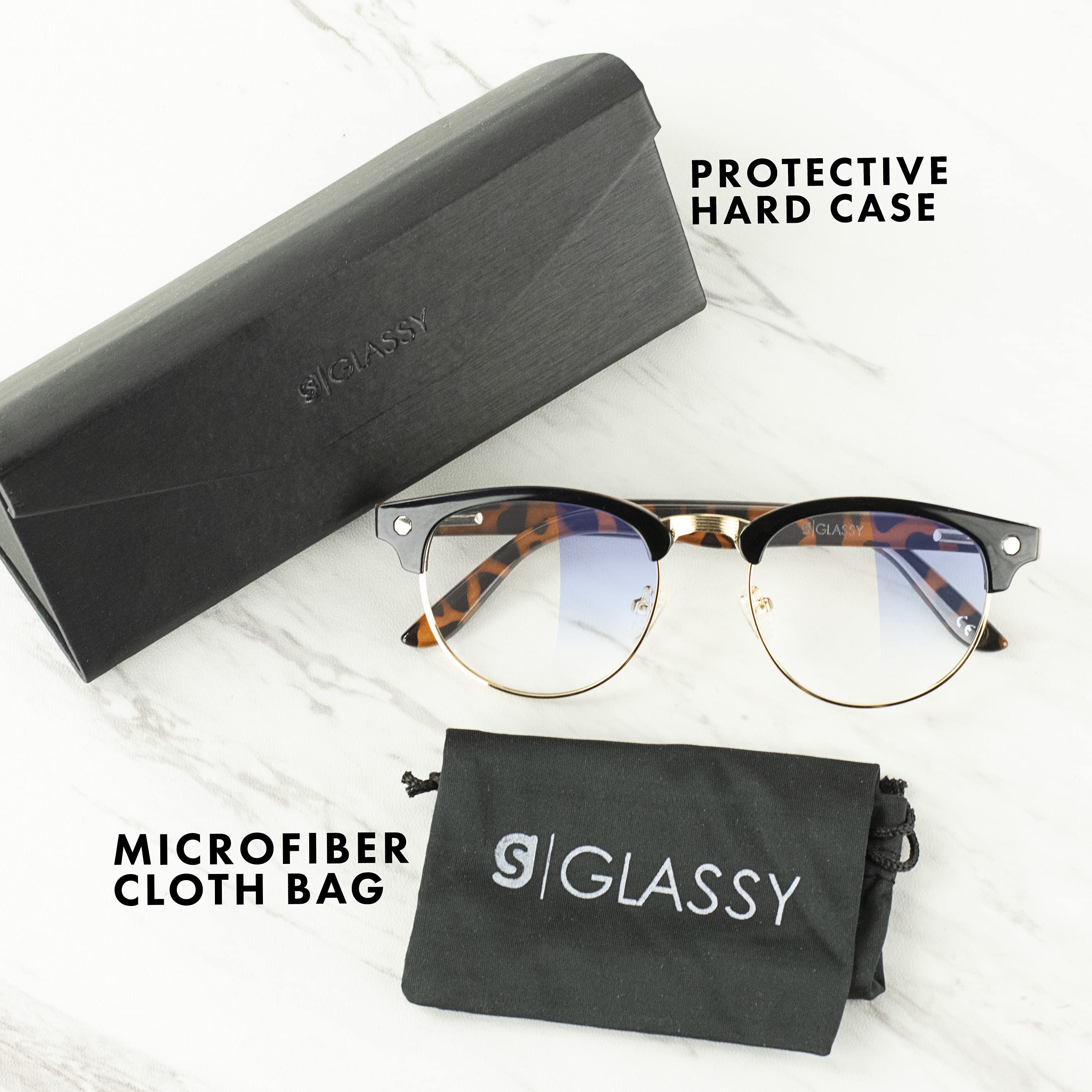 Premium Blue Light Blocking Glasses - Anti Eyestrain & Fatigue Relief for Computer Work, Gaming & Screen Time | Glassy Morrison UV Protection Eyewear for Digital Eye Strain