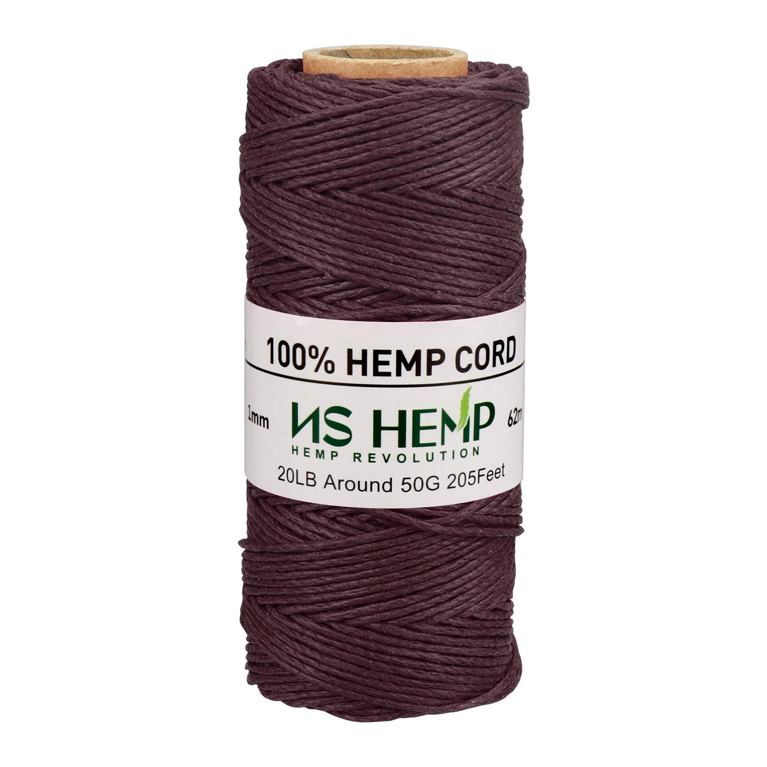 100% Natural Hemp Cord for Jewelry Making - 1mm Hemp String for Crafts, Gardening & DIY Projects (Dark Brown) | Perfect for Macrame, Beading & Plant Support