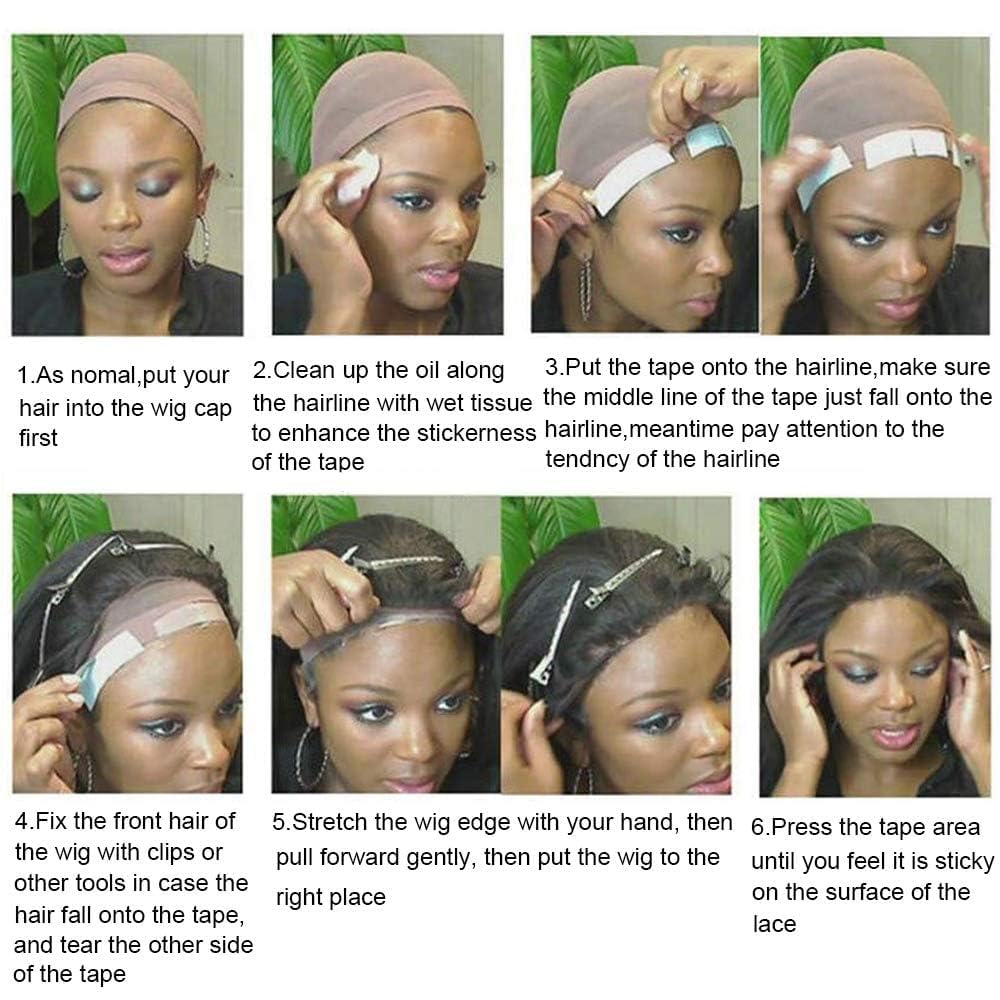 36Pcs Waterproof Wig Tape - Strong Adhesive for Lace Wigs & Hairpieces | Secure All-Day Wear
