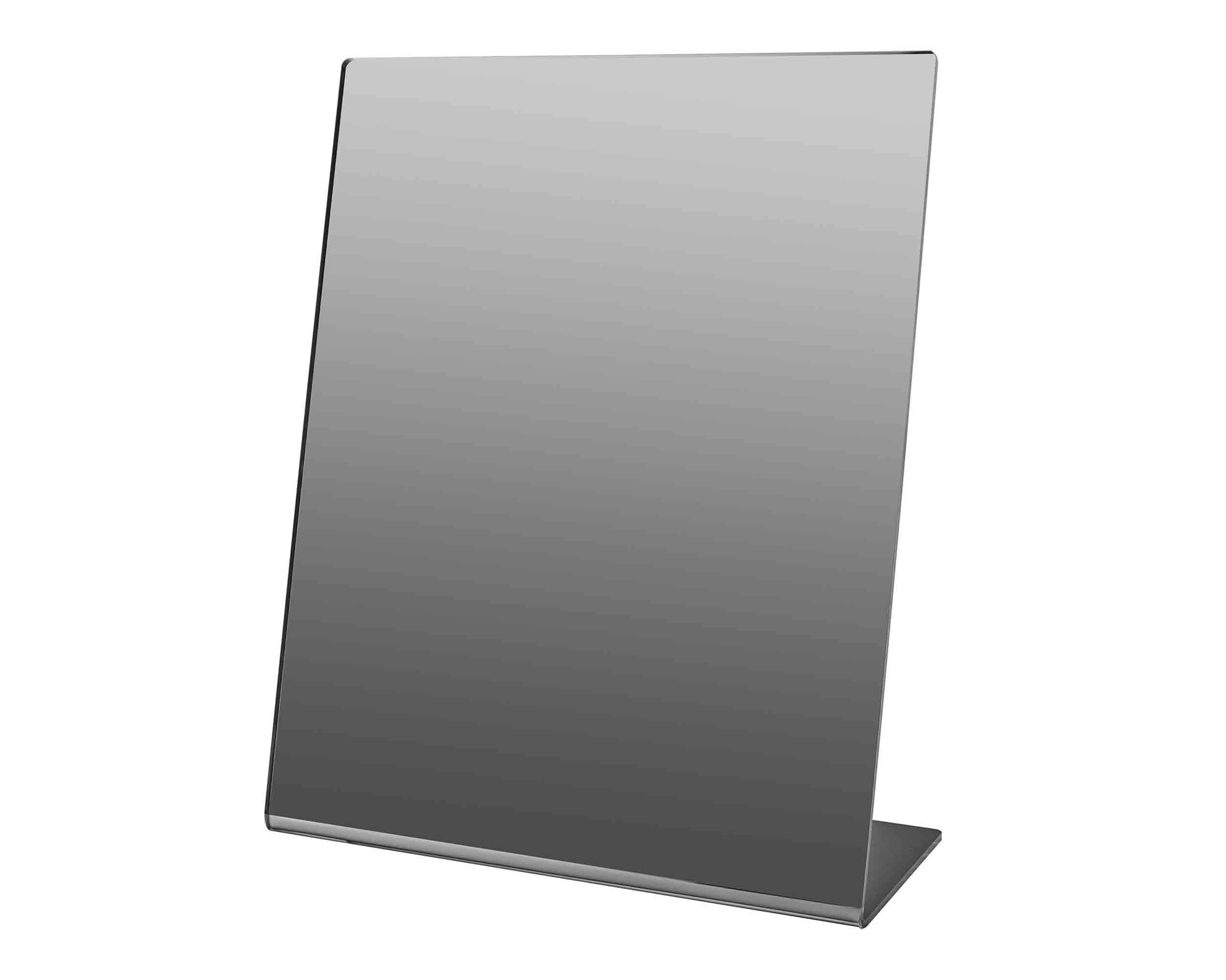 2 Pack 8x10 Inch Acrylic Mirror Counter Display Holders - Slanted Back L-Shaped Vertical Easel Mirrors for Bathroom, Salon, Piercing Kiosk, Home & Office Desk - No Assembly Needed | Perfect for Makeup, Jewelry Display & Retail Merchandising