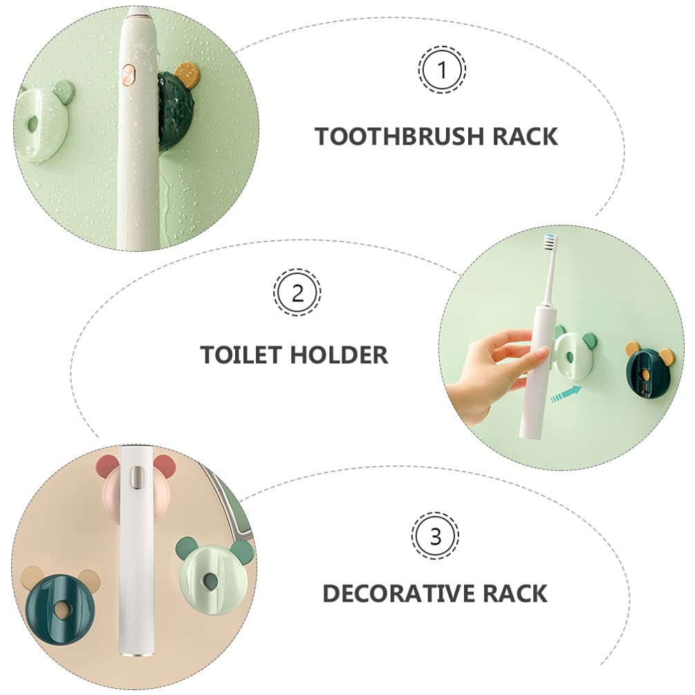 Cabilock 4-Pack Magnetic Wall Mount Toothbrush Holder - Automatic Electric Toothbrush Storage Rack & Bathroom Organizer (Mixed Colors) - Perfect for Small Bathrooms, Vanities & RVs