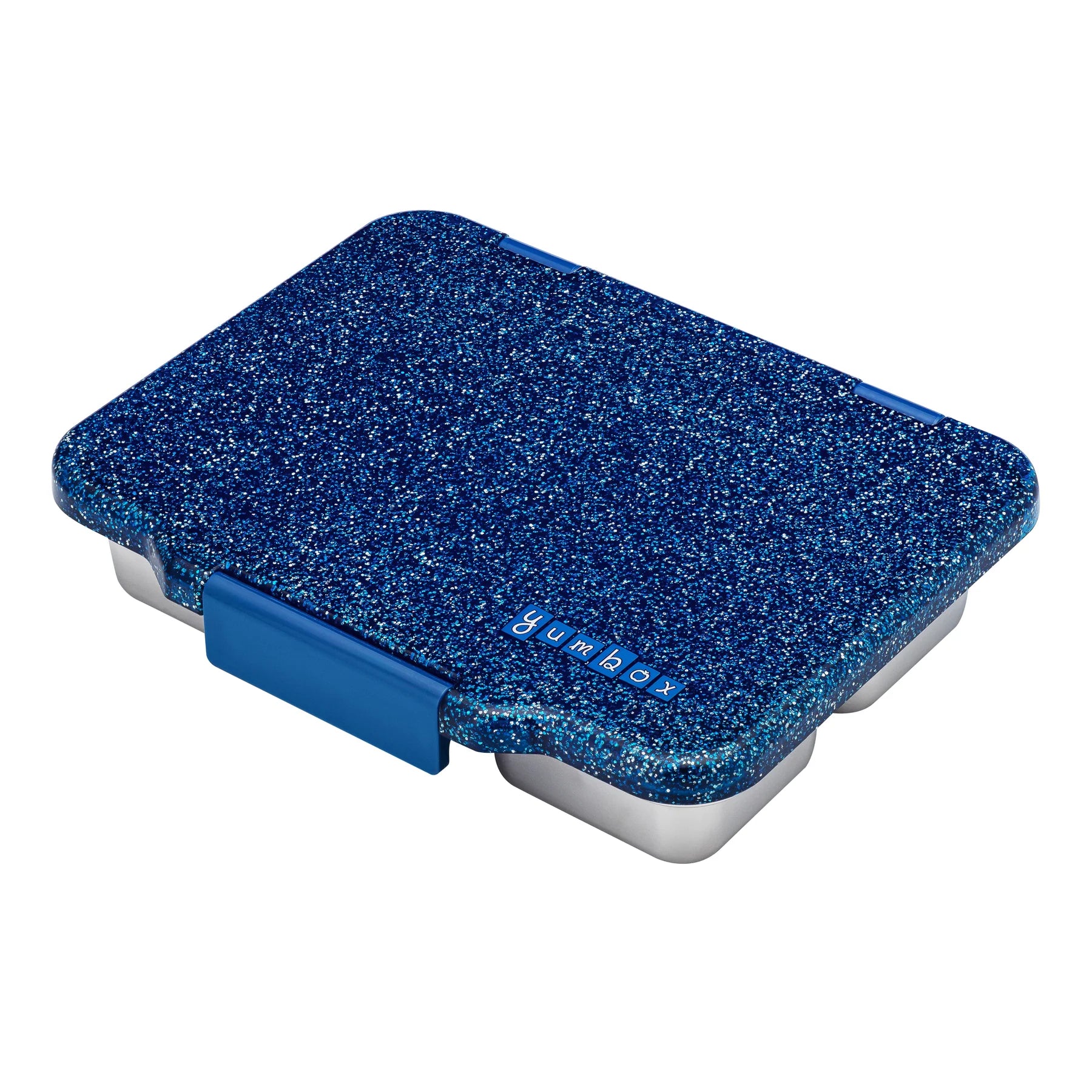 Yumbox Prêt Stainless Steel Lunch Box - Leak Proof Bento Box for Kids & Adults | Eco-Friendly Reusable Food Container | Perfect for School, Work, Picnics & Travel | Twilight Blue Glitter Design