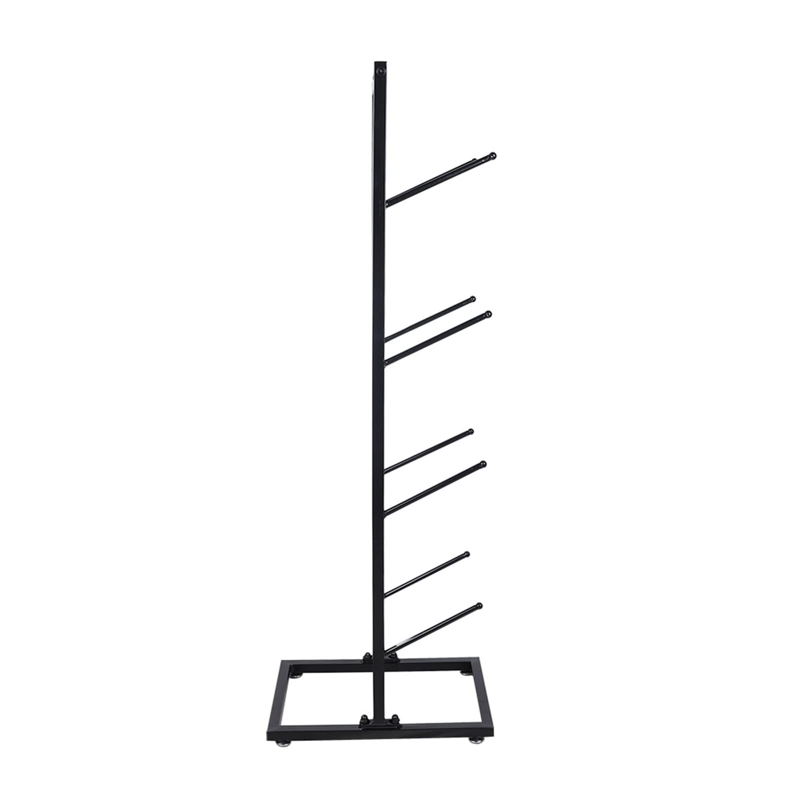 4-Tier Heavy Duty Basketball Storage Rack - Single-Sided Sports Ball Organizer for Indoor & Outdoor Use (15.75