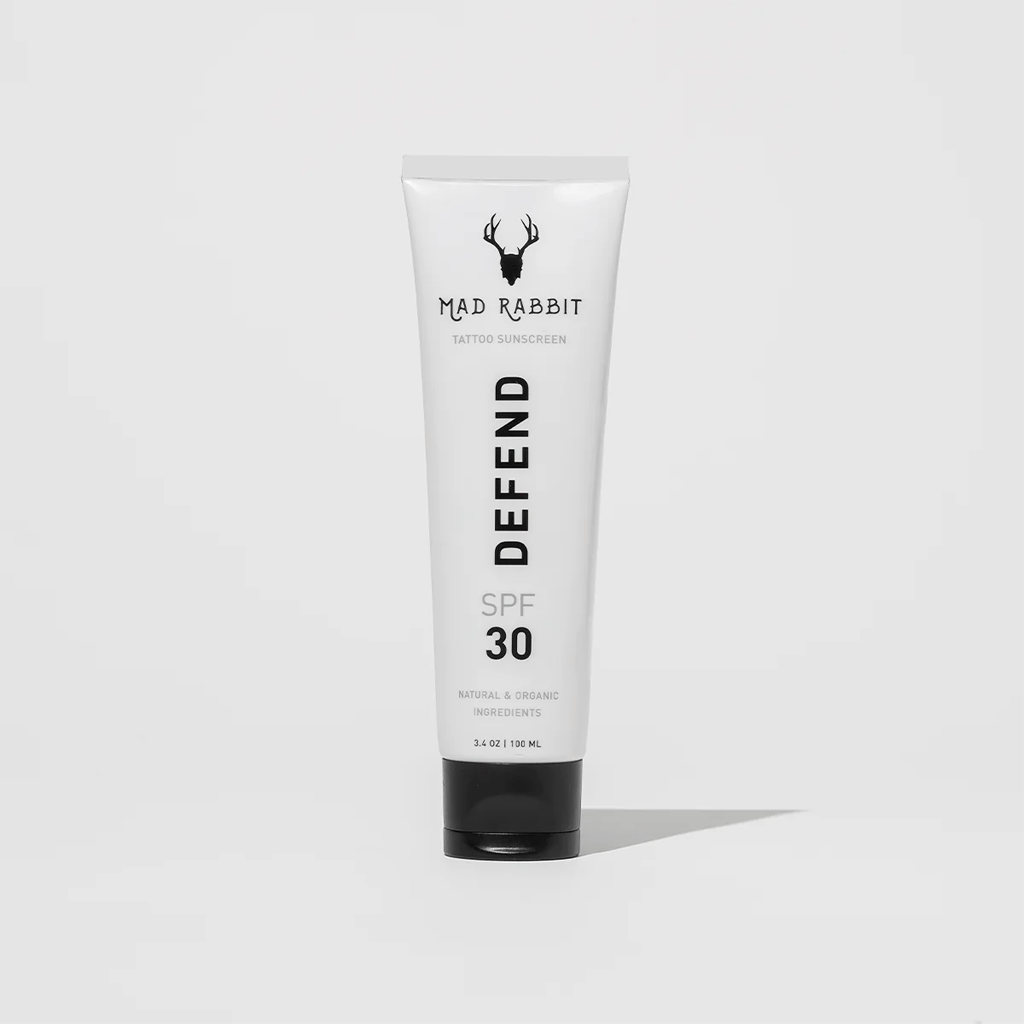 MadRabbit SPF 30 Tattoo Sunscreen Lotion - Vegan & Reef Safe Sun Protection for Tattooed Skin - Perfect for Outdoor Activities, Beach Days & Tattoo Aftercare