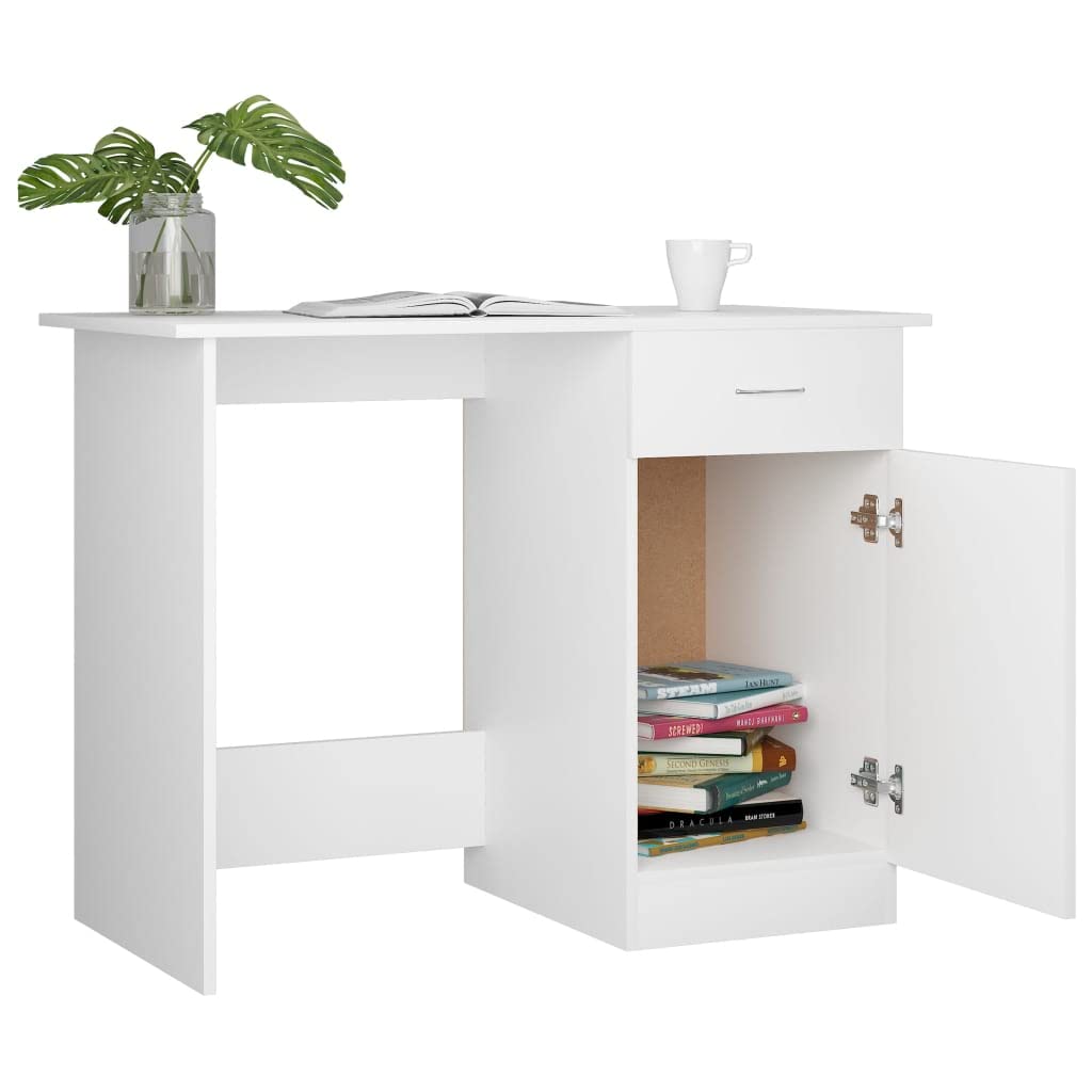 White Modern Computer Desk 39.4