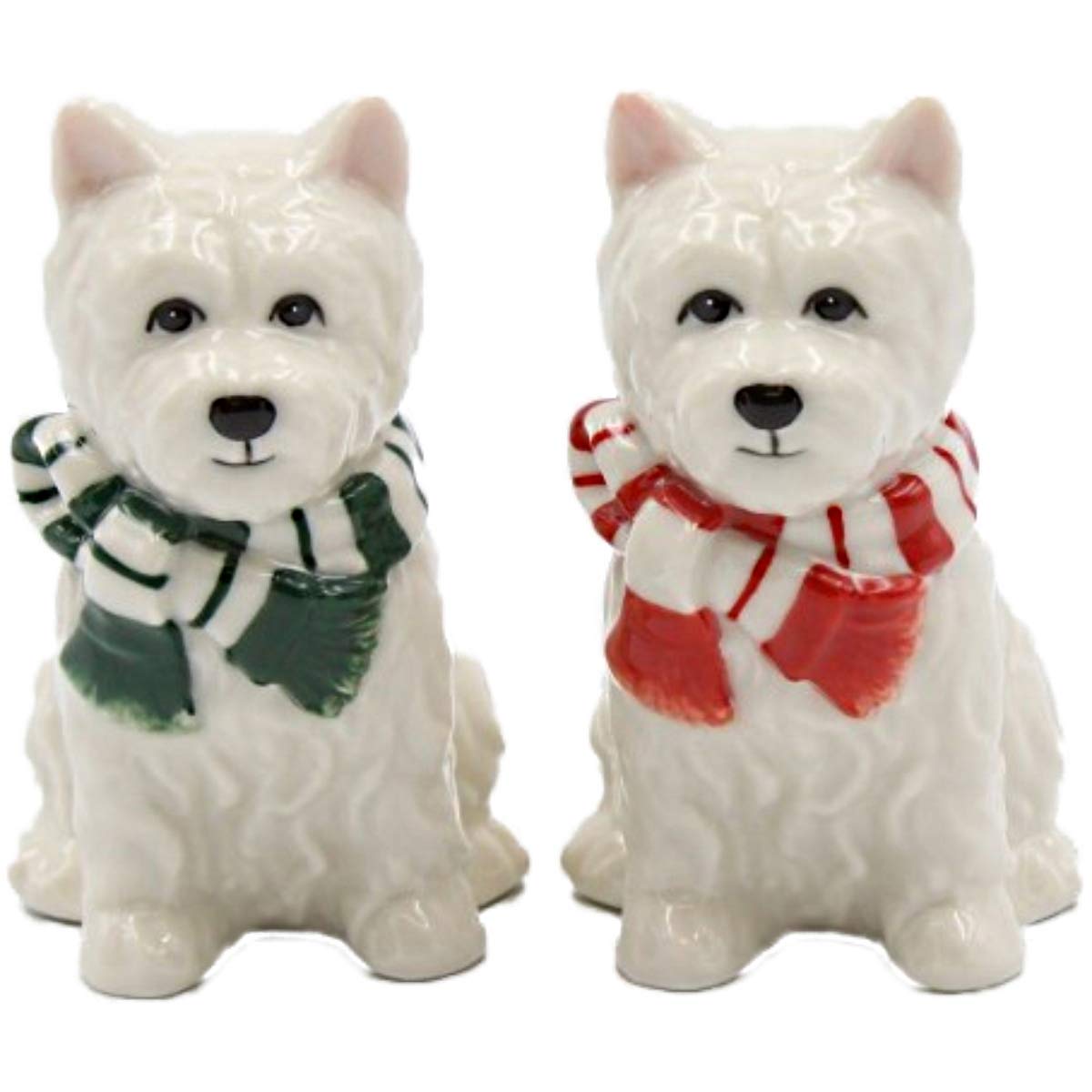 Western Terrier Westies with Scarf Salt and Pepper Shakers - Cute Dog-Themed Kitchen Decor for Dining Table & Gift Ideas