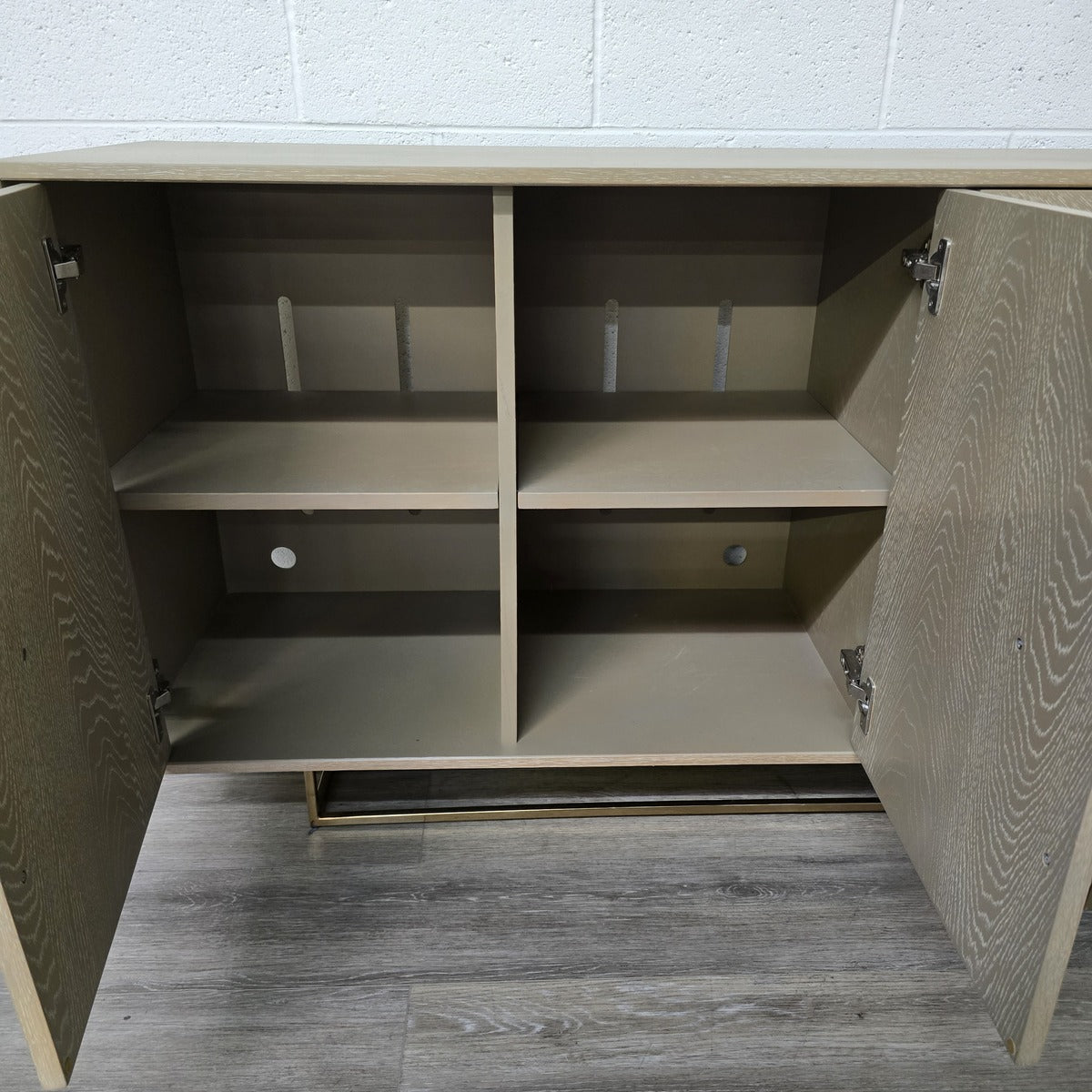 Modern Sideboard with Large Brass Hardware - Stylish Storage Cabinet for Living Room, Dining Room & Entryway
