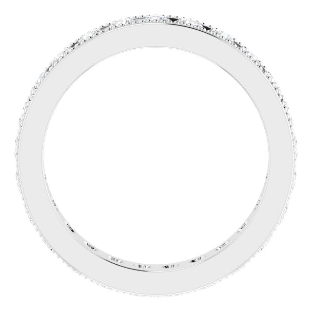 1.50 Carat Round Diamond Eternity Wedding Band with Milgrain Detailing - Perfect for Anniversary Gifts & Bridal Jewelry